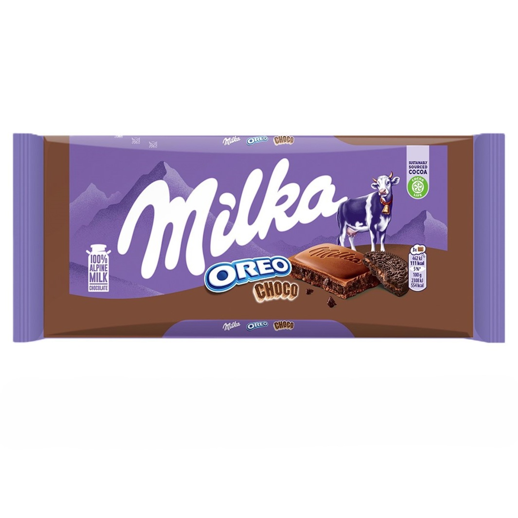Milka Oreo Choco Sütlü Bisküvi Parçalı Çikolata 100 G - Görsel 1