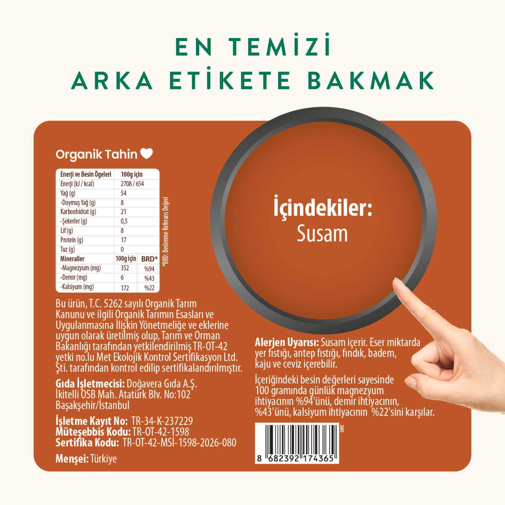 Wefood Organik Tahin 300 G - Görsel 2