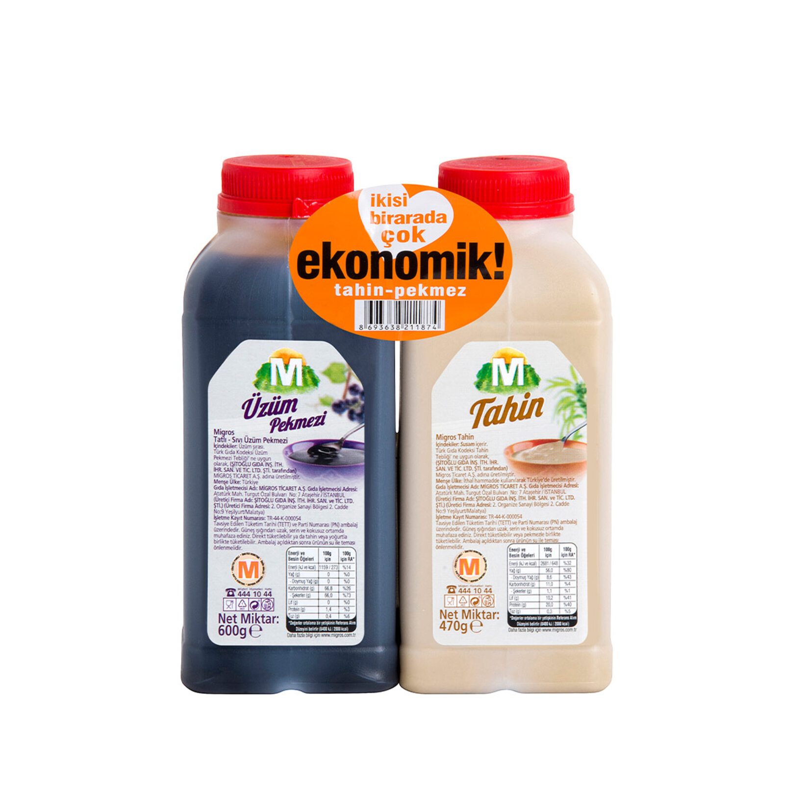 Migros Tahin 470 G Ve Pekmez 600 G 2'li Paket - Görsel 1
