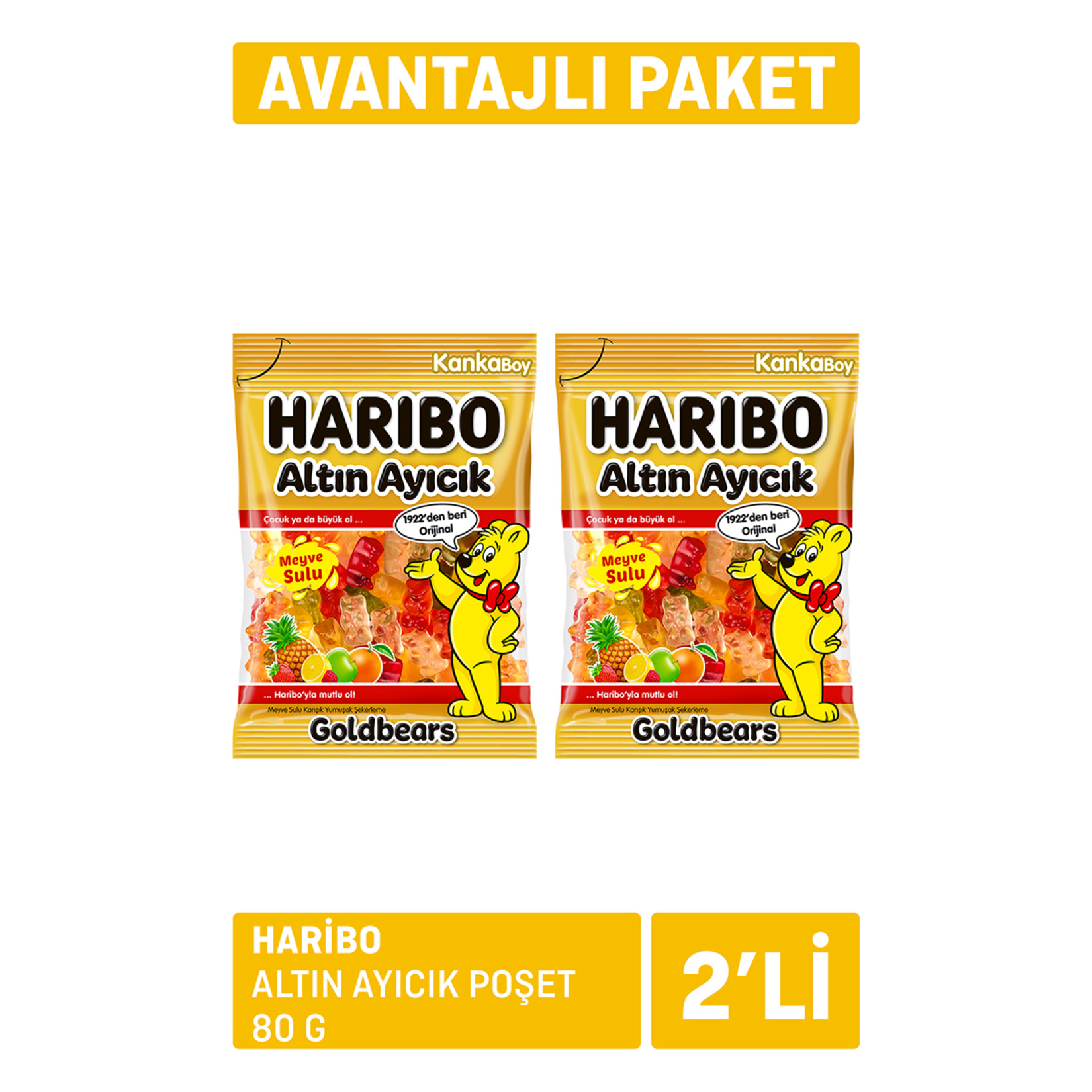Haribo Altın Ayıcık Poşet 2 x 80 G