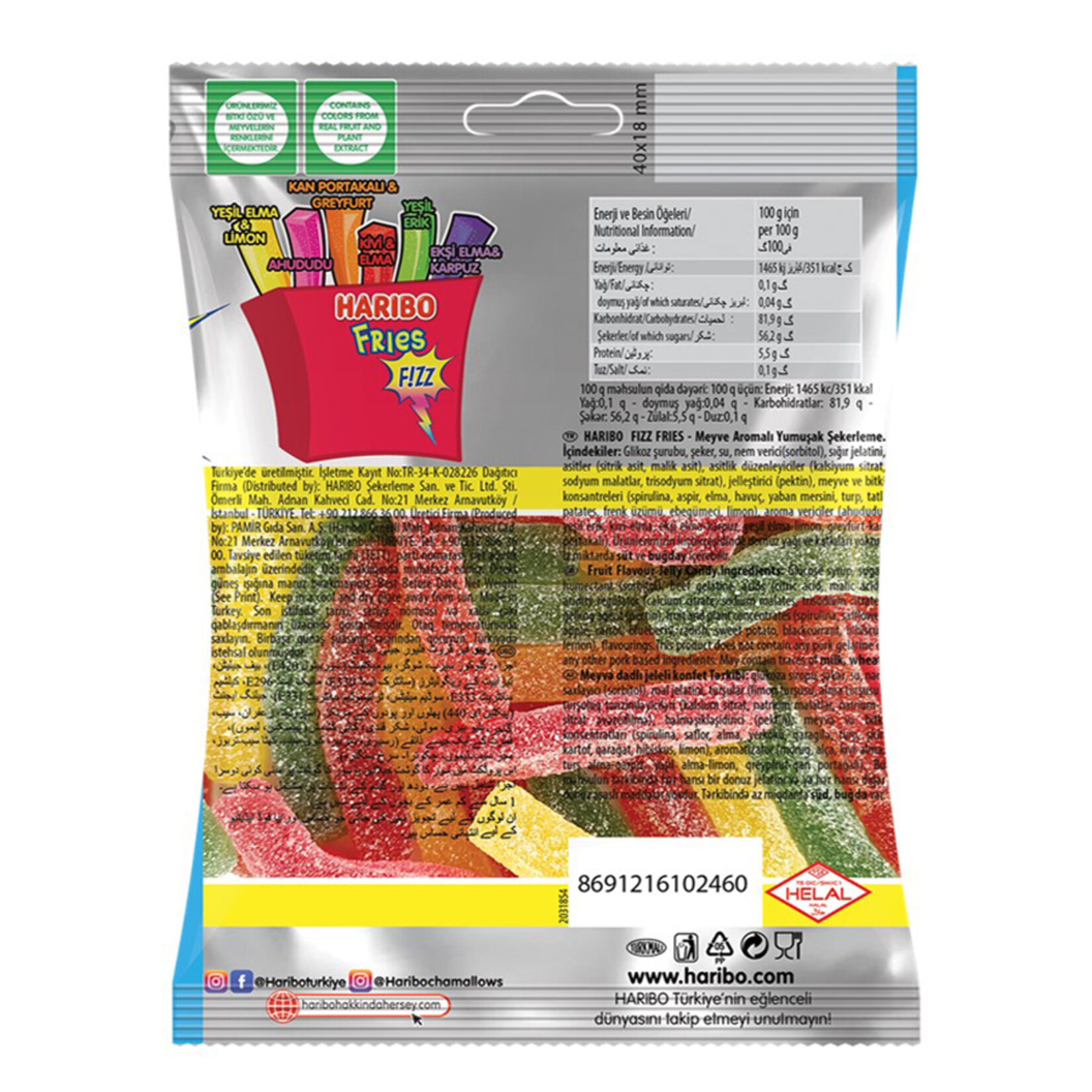 Haribo Fizz Fries 70 G - Görsel 2