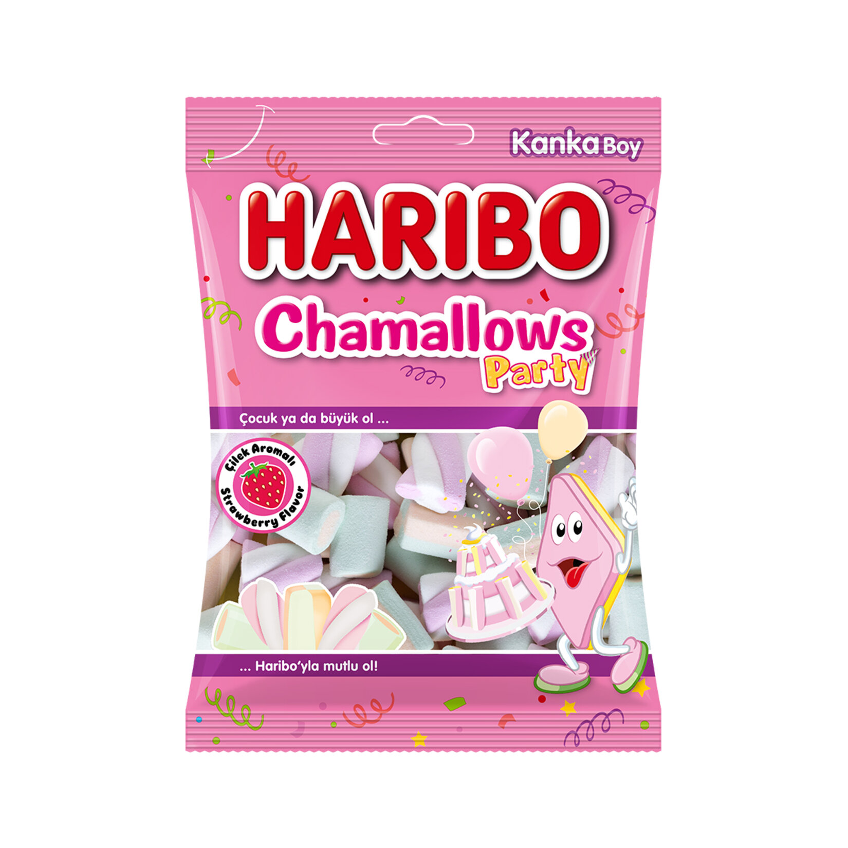 Haribo Chamallows Party Çilek Aromalı Marshmallow 70G
