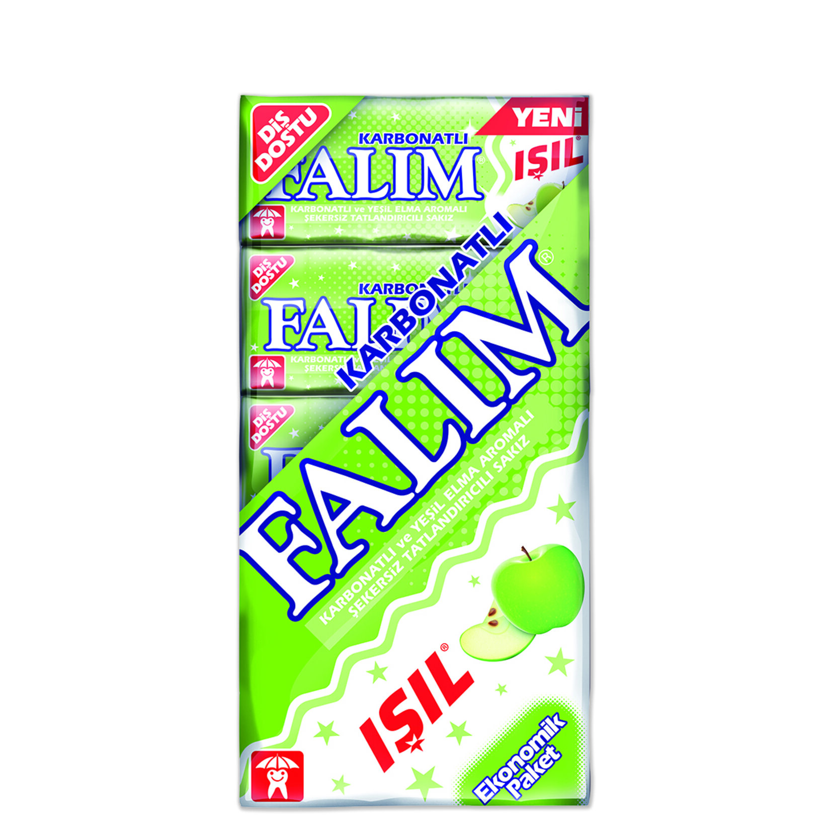 Falım Karbonatlı Ve Yeşil Elma Aromalı Sakız 40 G