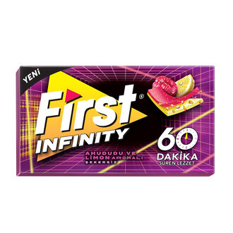 First 60 Dk Infinity Ahududu & Limon Aromalı Şekersiz Sakız 27 G