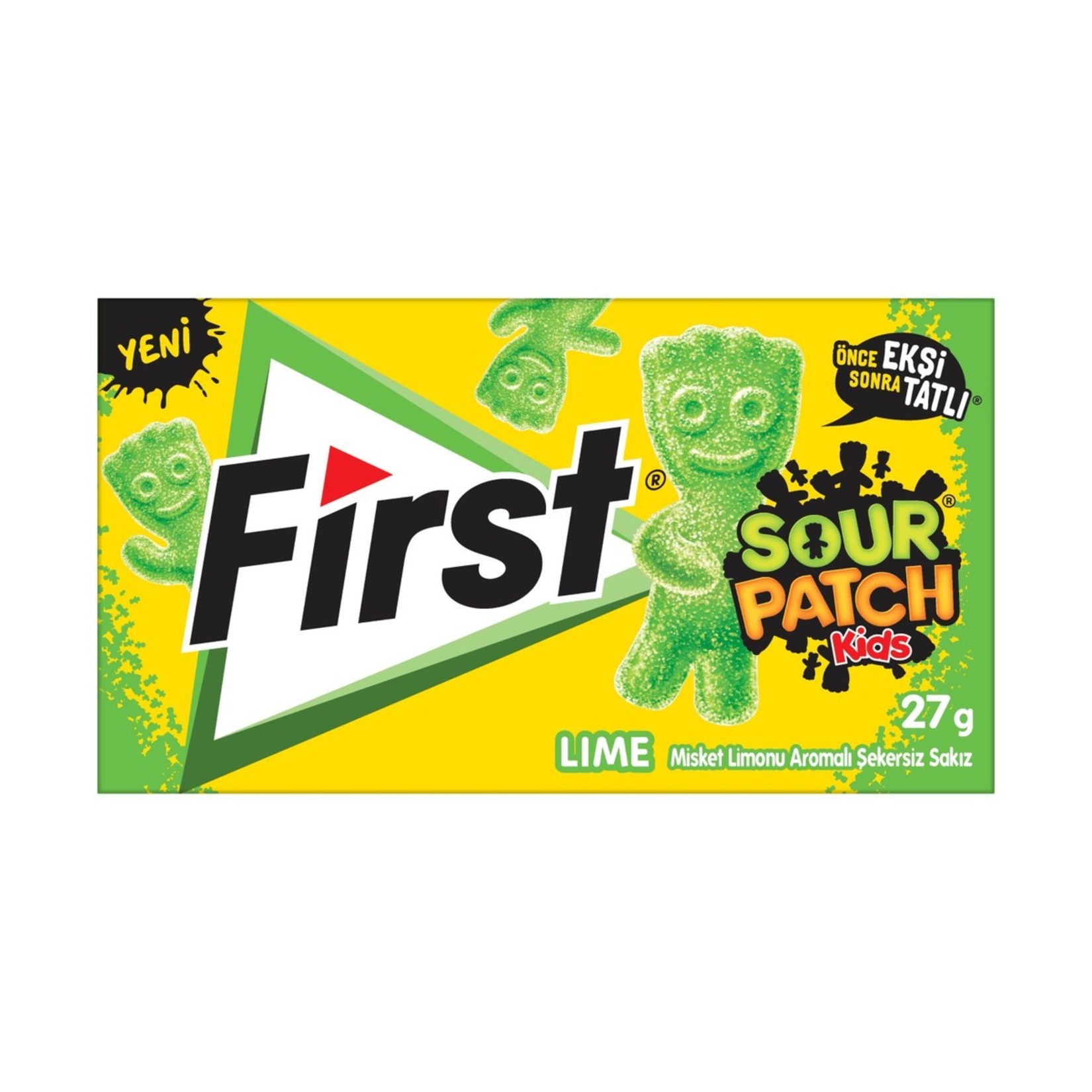 First Sour Patch Lime Şekersiz Sakız 27 G - Görsel 1