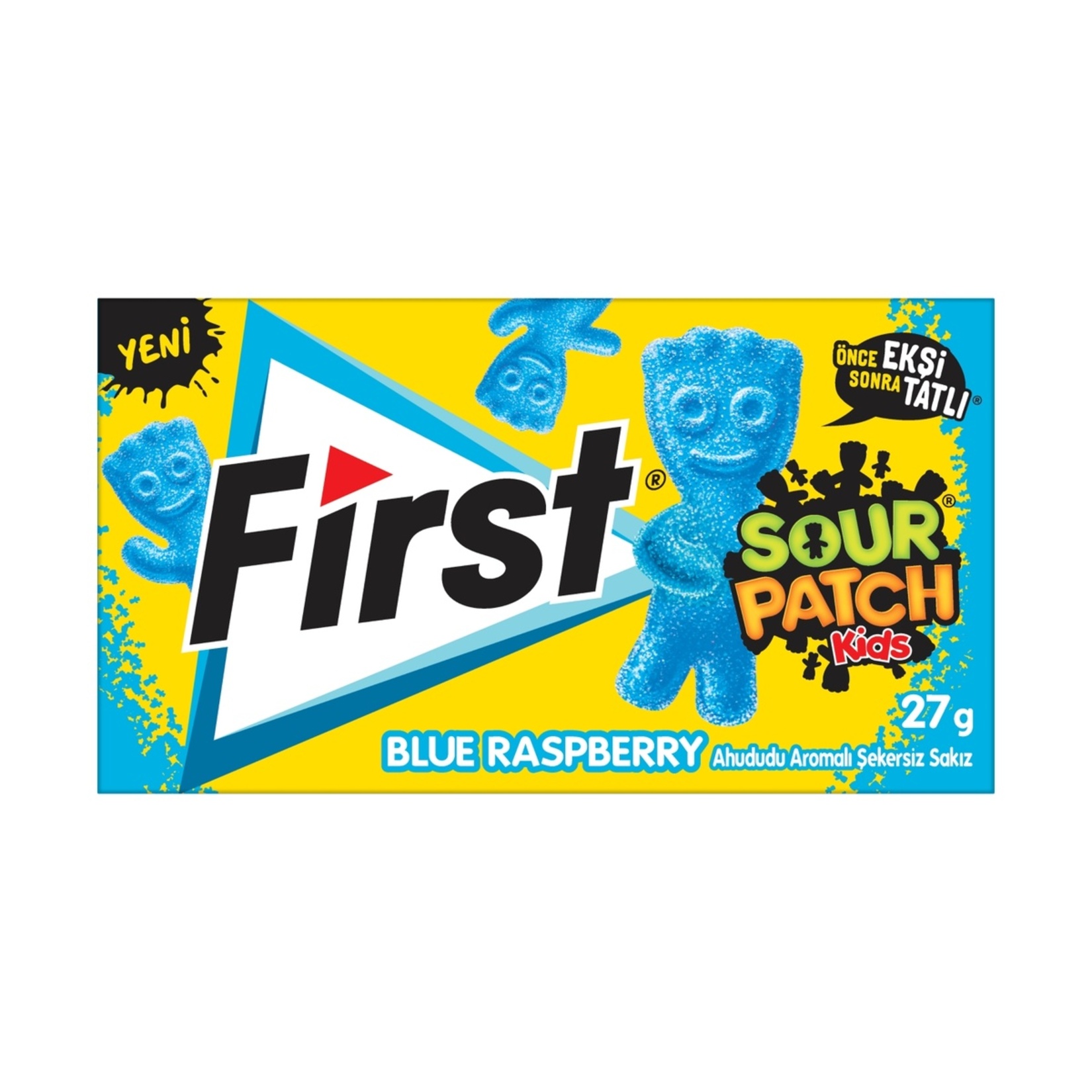 First Sour Patch Mavi Ahududu Şekersiz Sakız 27 G - Görsel 1