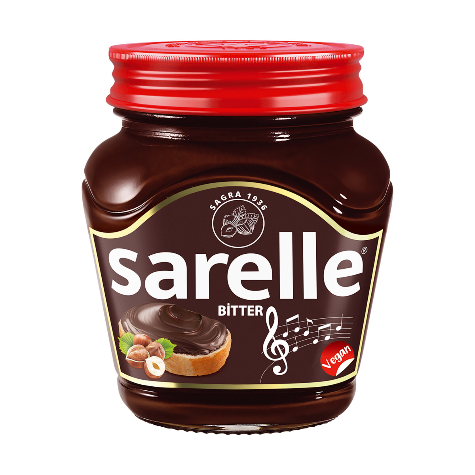 Sarelle Bitter Fındık Ezmesi (Vegan) 350 G - Görsel 1