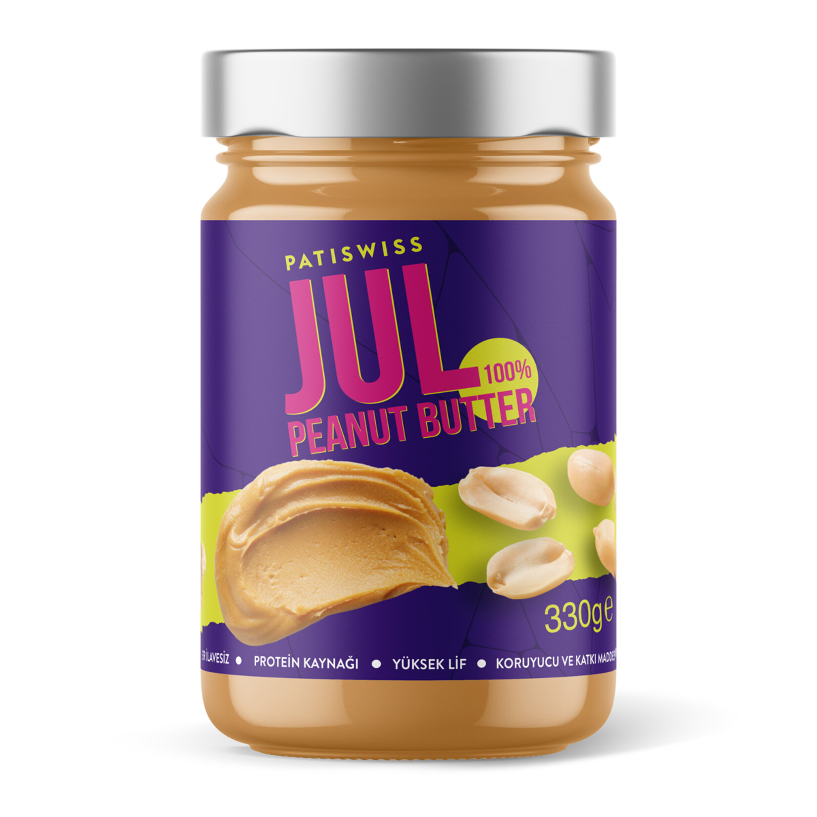 Patiswiss Jul Şeker İlavesiz %100 Yer Fıstığı Ezmesi 330 G