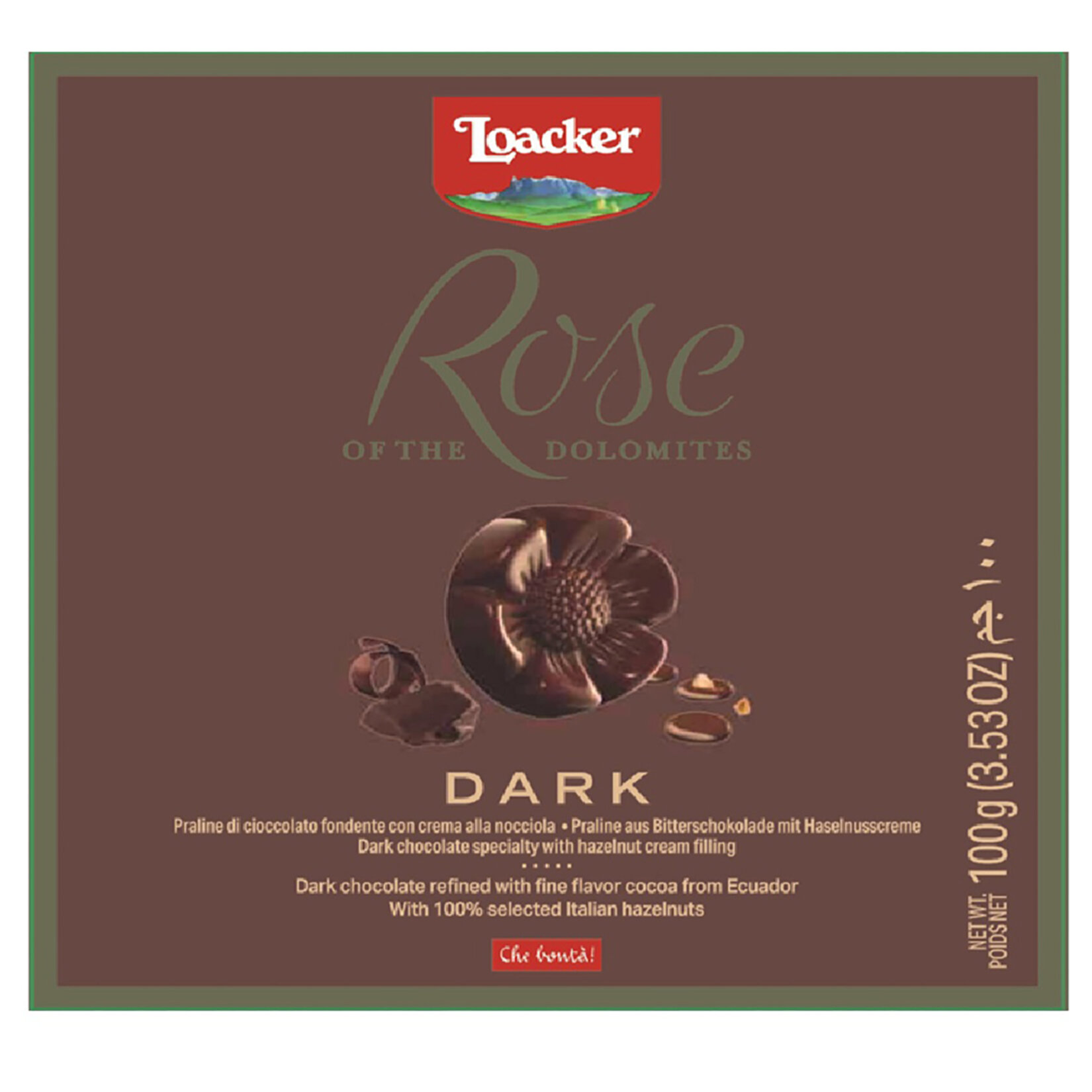 Loacker Rose Bitter Çikolata Kaplı Gofret 100 G