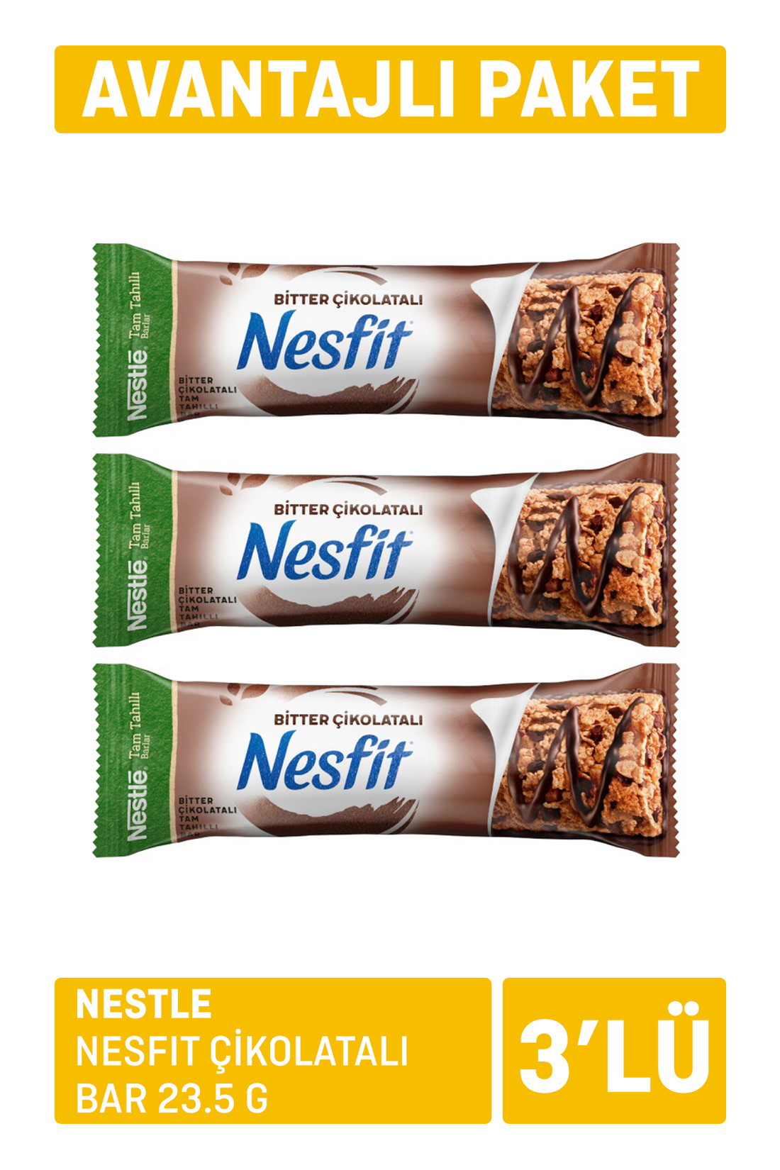 Nesfıt Çikolatalı Bar 3 x 23.5 G