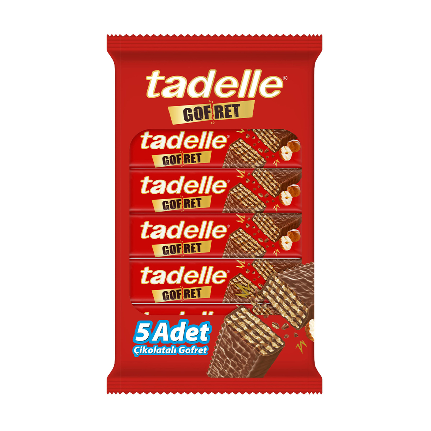 Tadelle Çikolatalı Gofret Poşet 5 x 28 G - Görsel 1