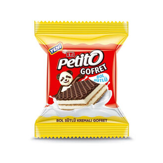 Eti Petito Bol Sütlü Kremalı Sade Kakaolu Gofret 26 G