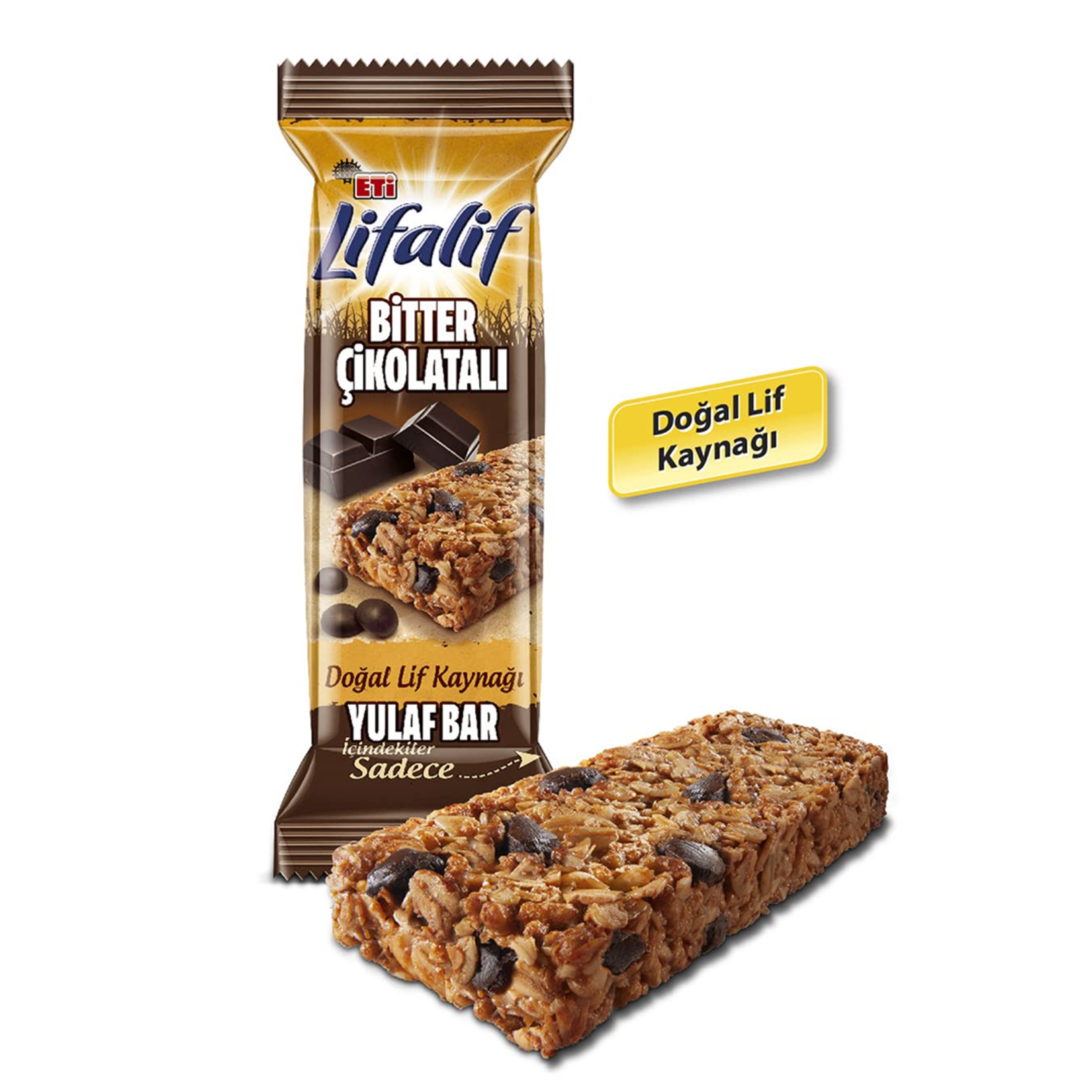 Eti Lifalif Bitter Çikolatalı Yulaf Bar 35 G - Görsel 1