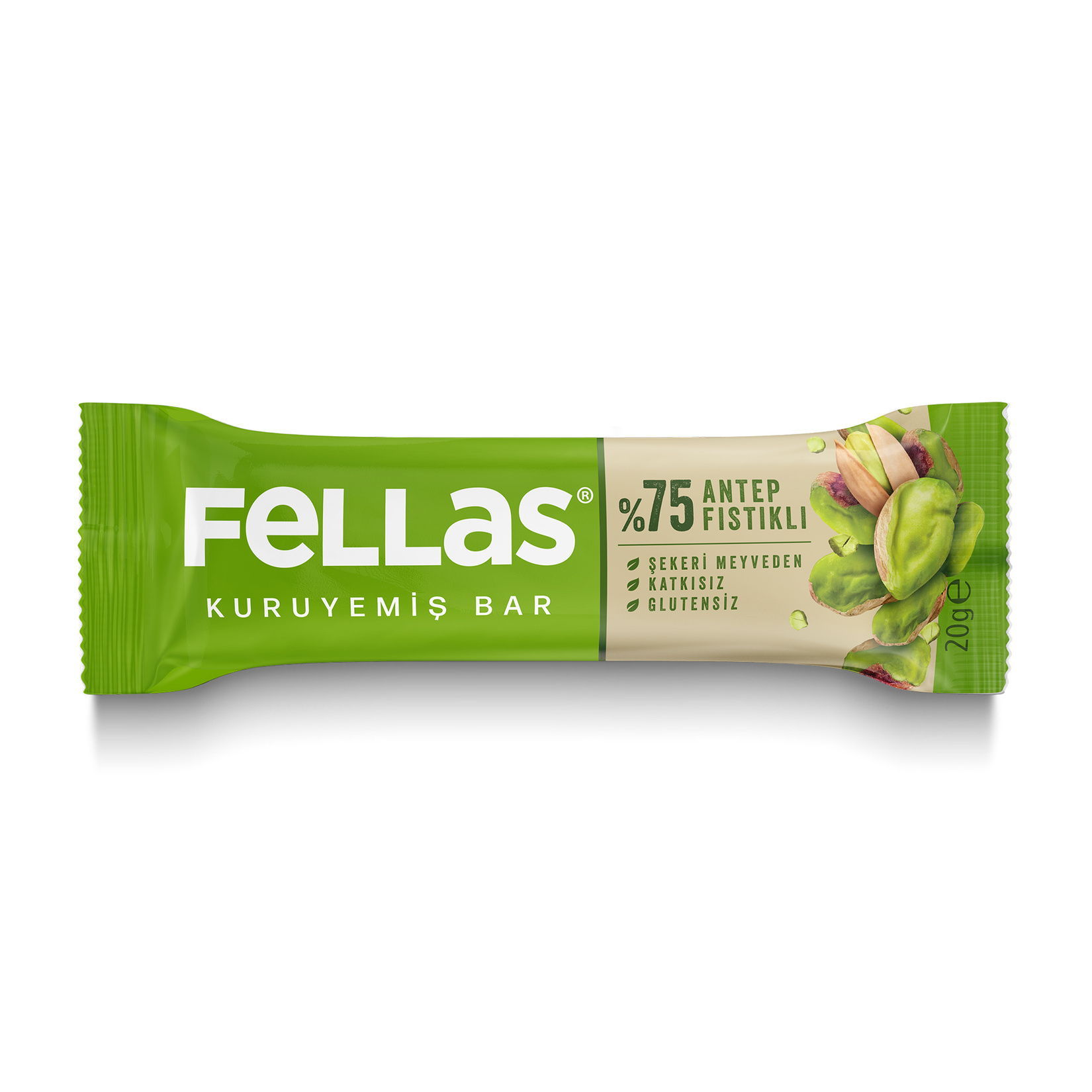 Fellas Antep Fıstıklı Kuruyemiş Bar 20 G - Görsel 1
