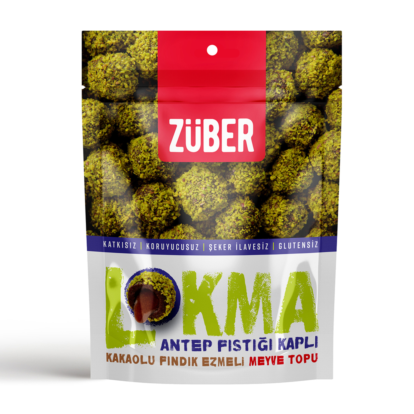 Züber Lokma Antep Fıstığı Kaplı Meyve Topu 96 G