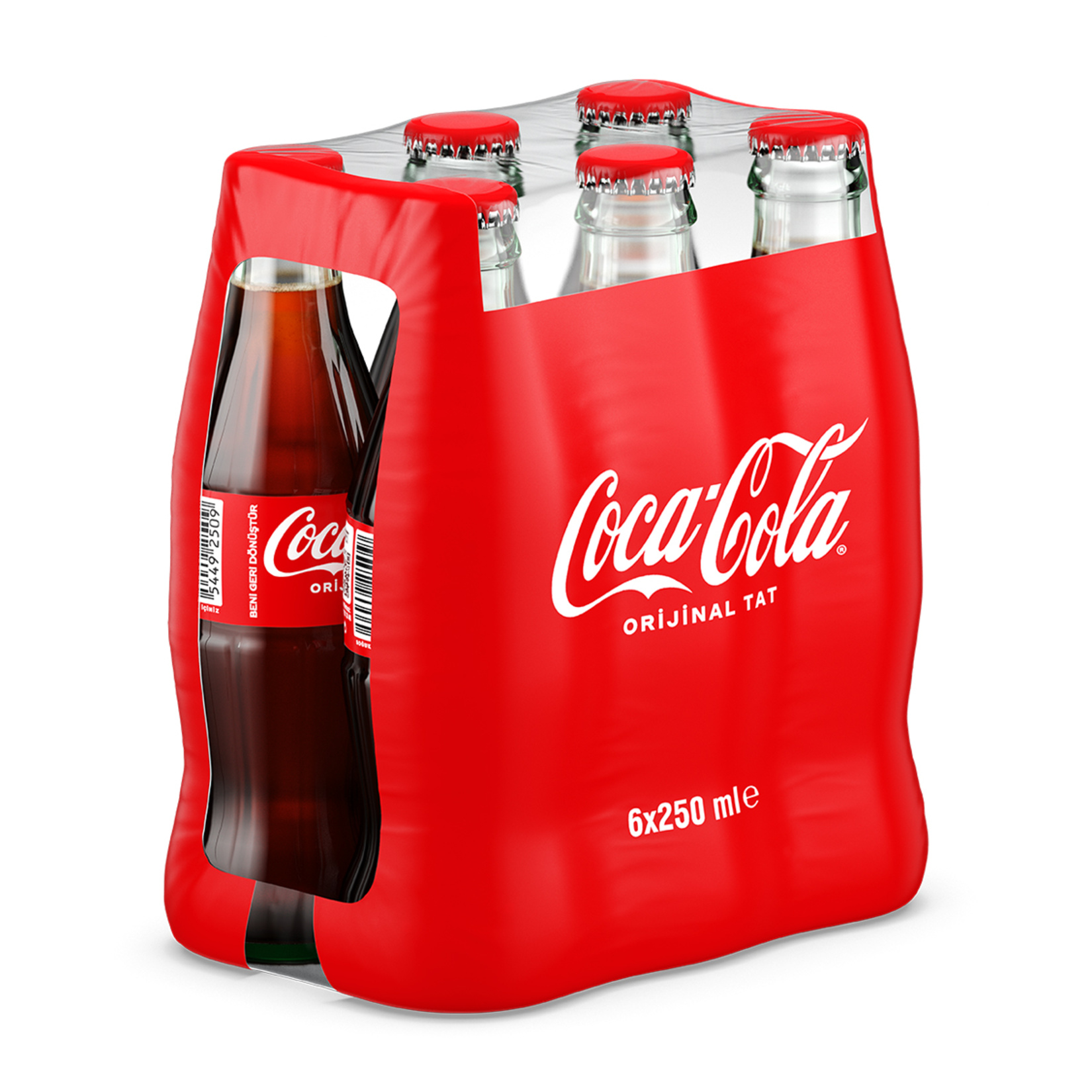 Coca-Cola Orijinal Tat Cam Şişe 6x250 Ml - Görsel 1
