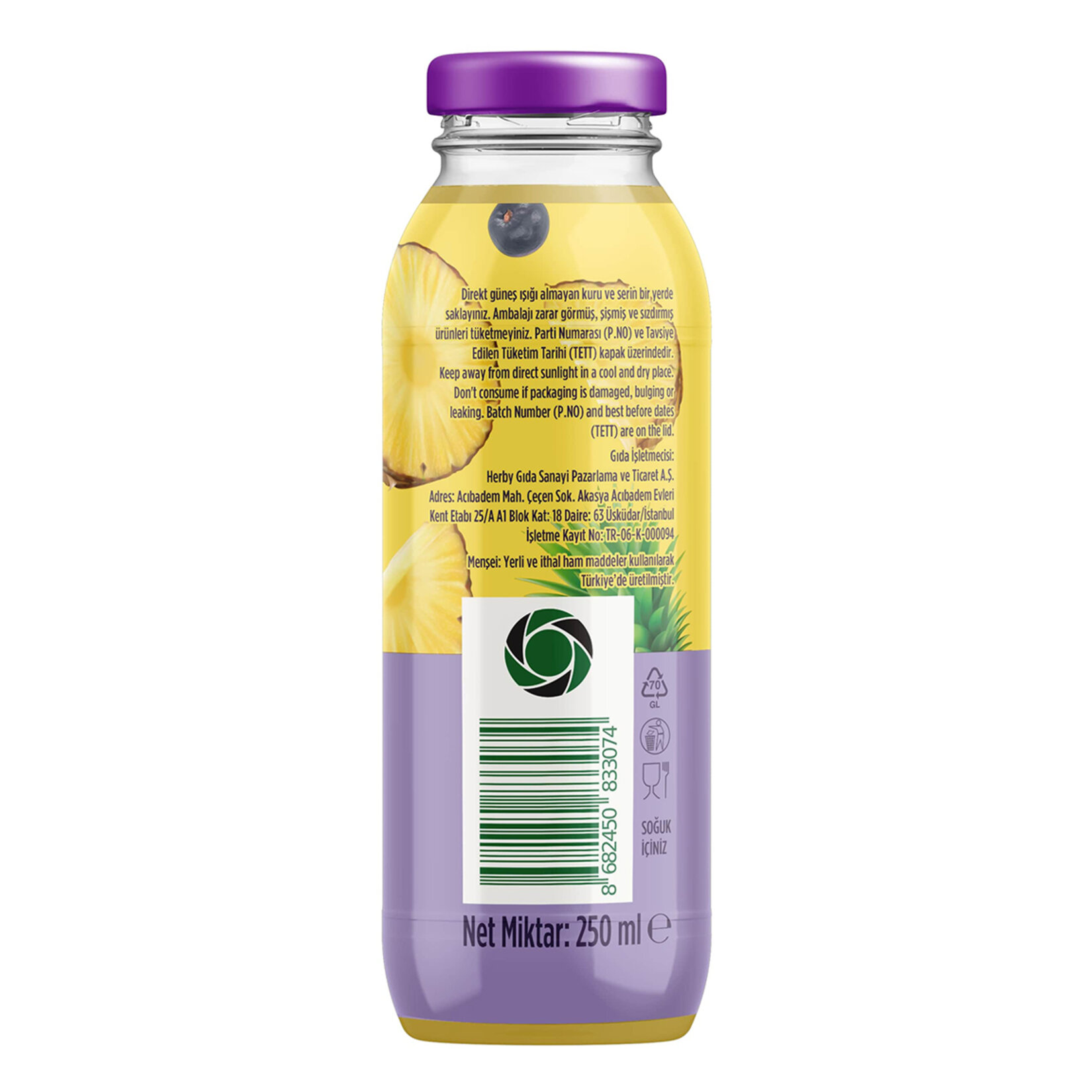 Herby Ice Tea Açai Ananas 250 Ml - Görsel 2