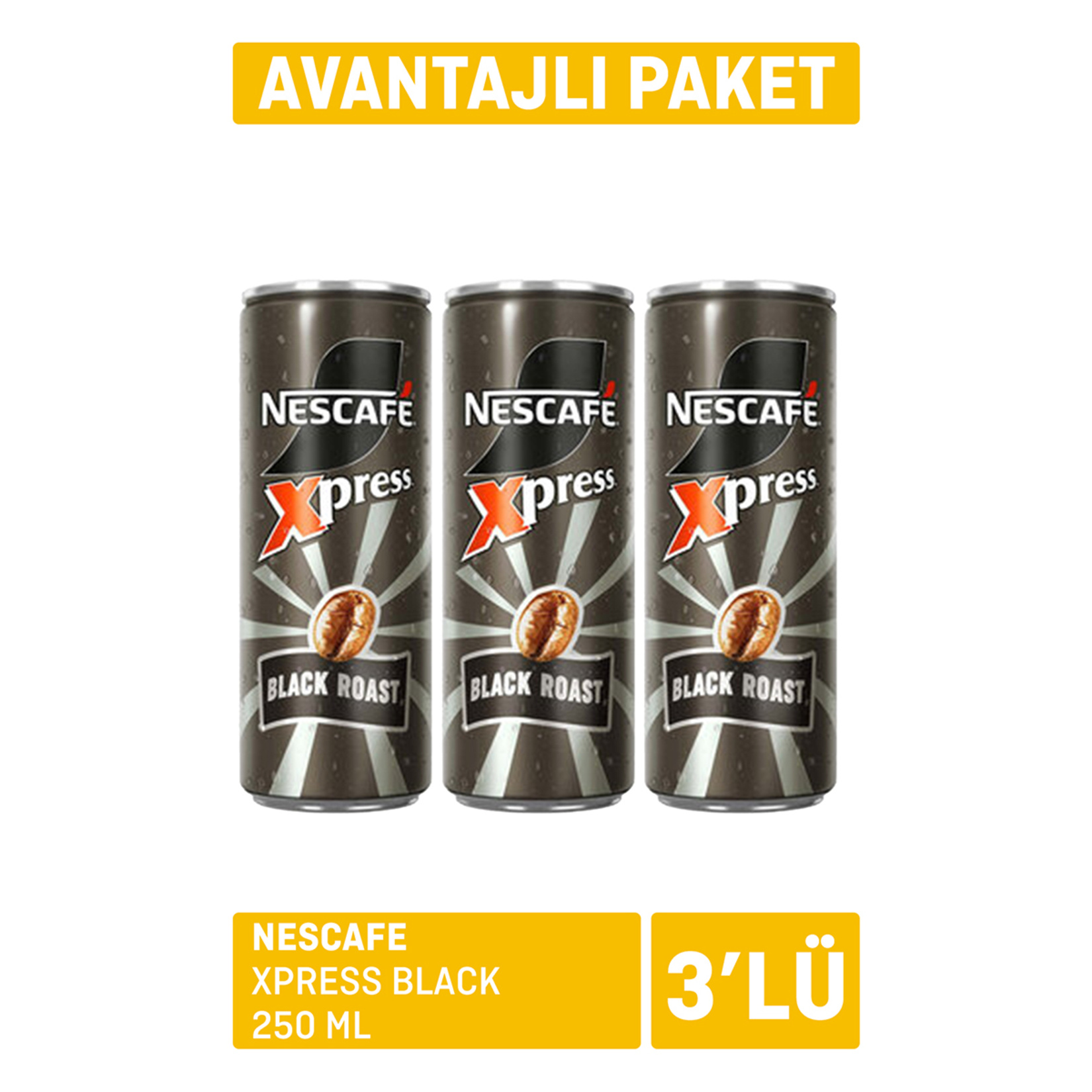 Nescafe Xpress Black 3 x 250 Ml