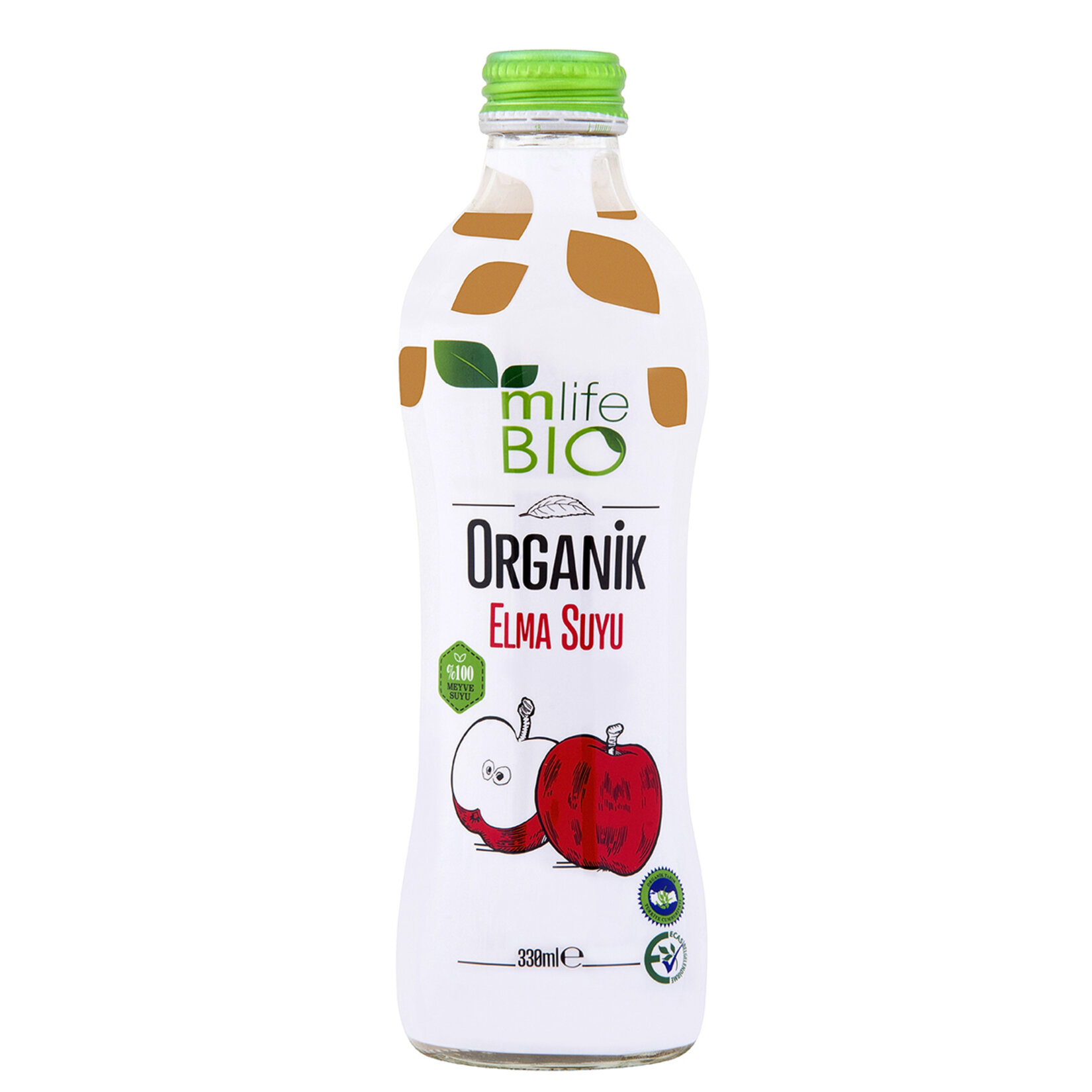 M Life Organik Elma Suyu 330 Ml - Görsel 1