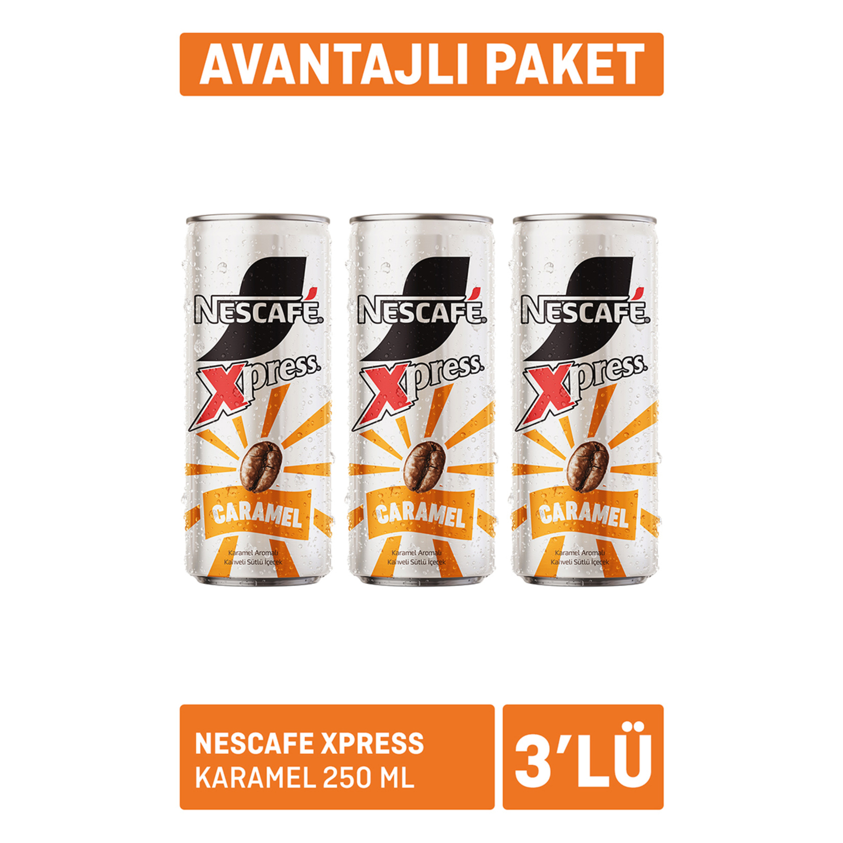 Nescafe Xpress Karamel 3 x 250 Ml