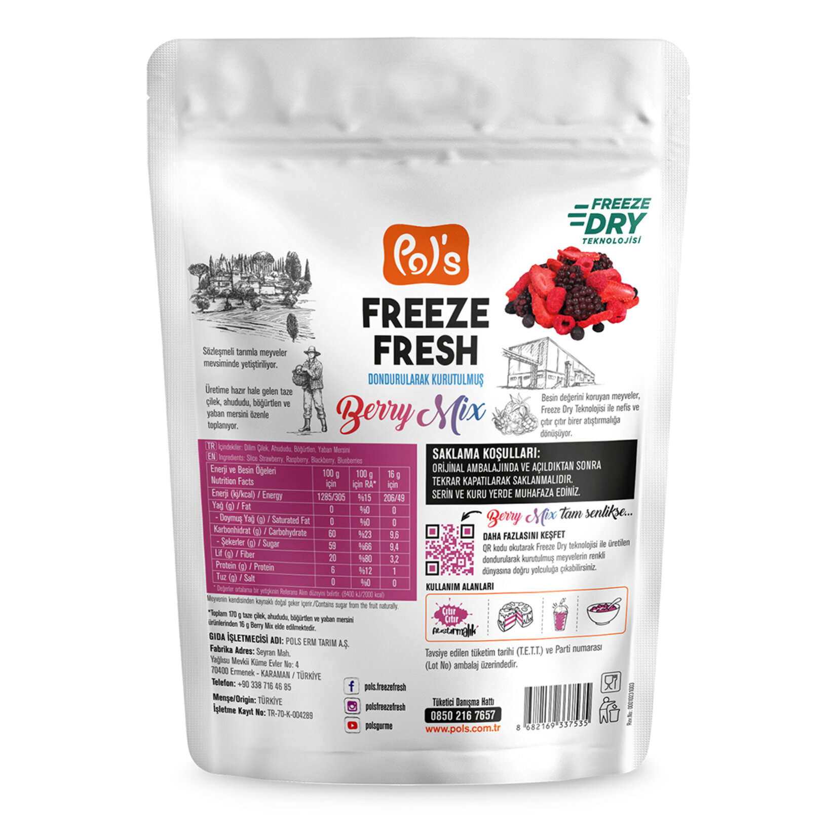 Pols Freeze Fresh Berry Mix 16 G - Görsel 2