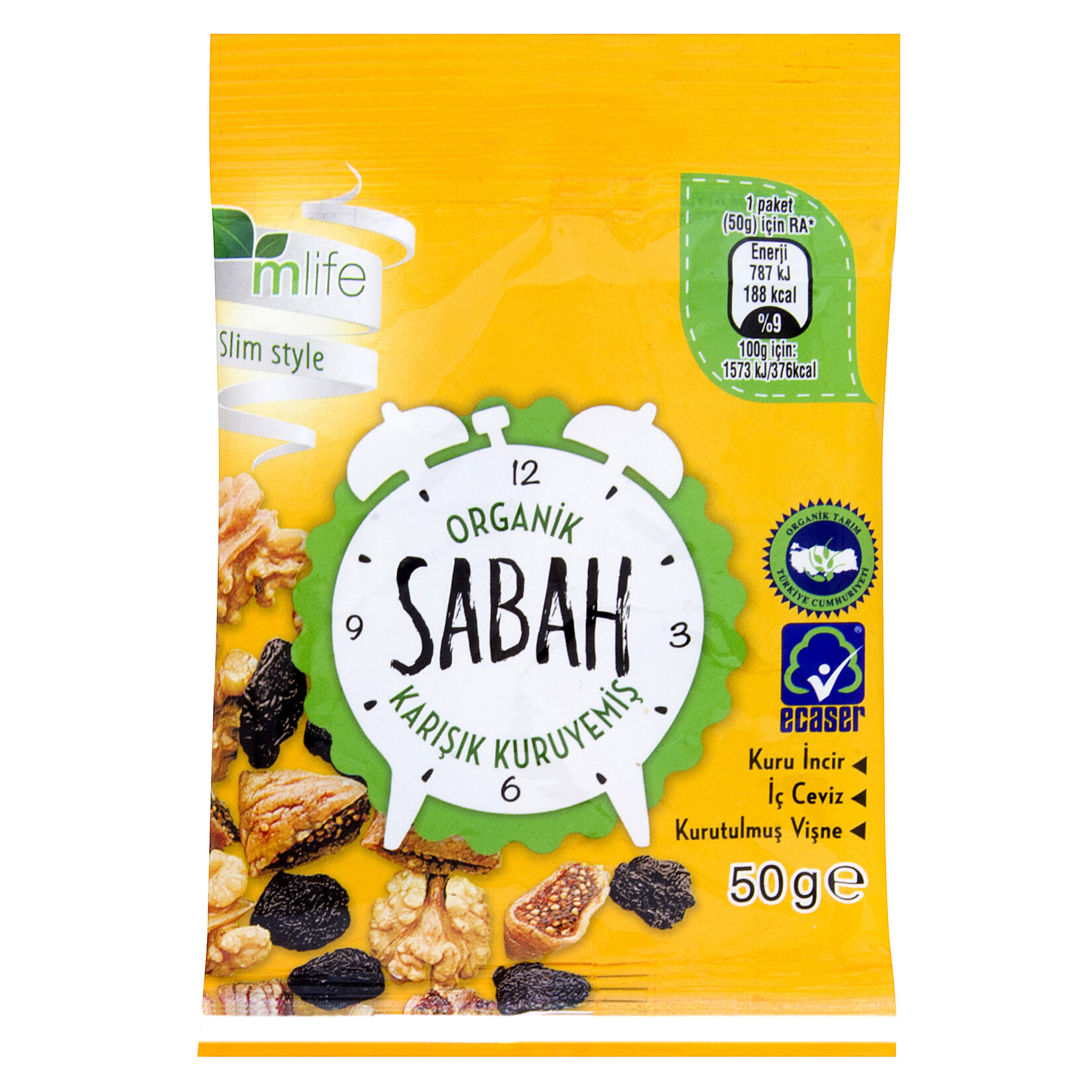 M Life Organik Kuruyemiş Sabah 50 G - Görsel 1