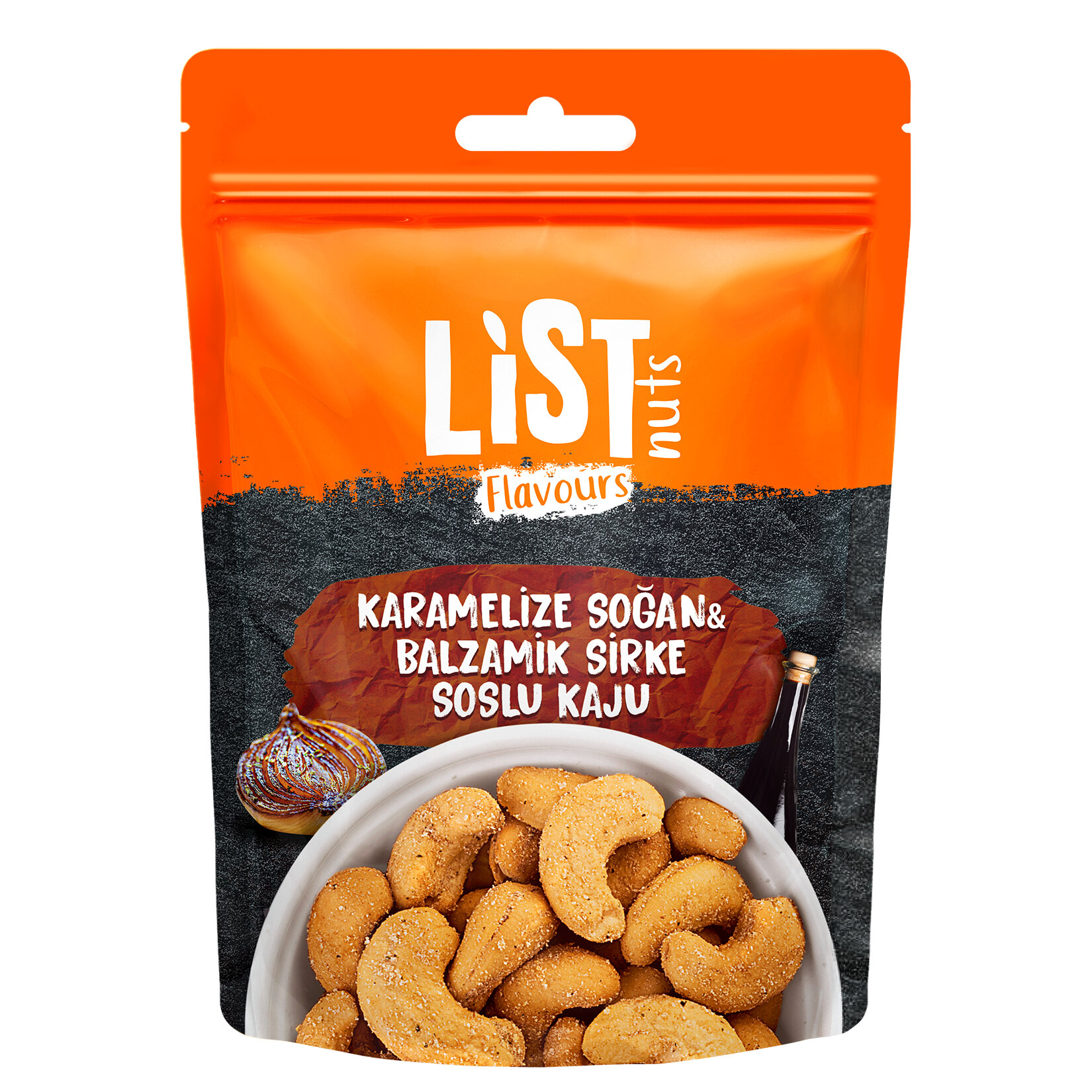 List Nuts Flavours Karamelize Soğan Balzamik Sirkeli Kaju 100 G - Görsel 1