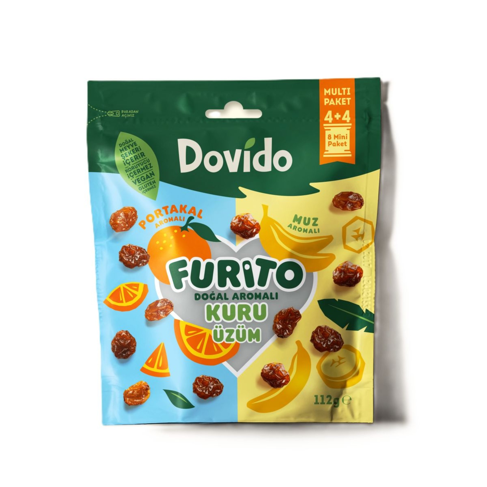Dovido Multi Furito Muz&Portakal Aromalı Üzüm 112 G