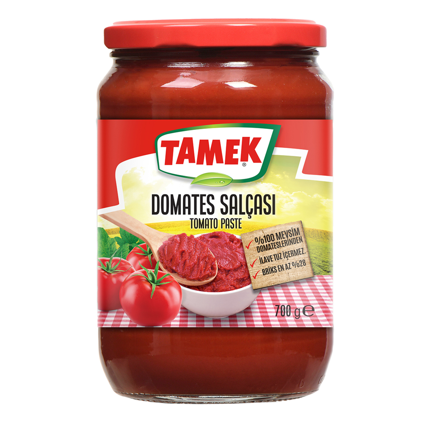Tamek Domates Salçası 700 G Cam