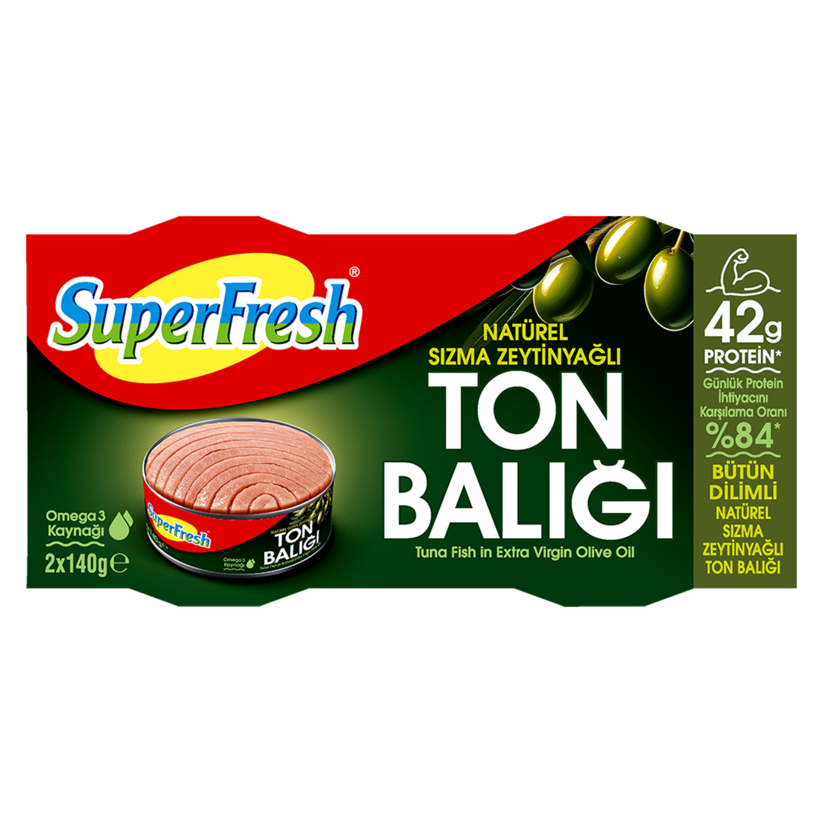 Superfresh Zeytinyağlı Ton Balığı 2x140 G