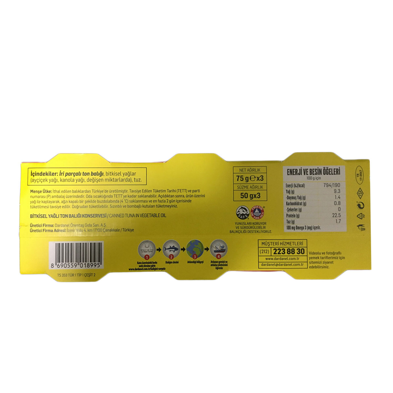 Dardanel Ekonomik Ton 3X75 G - Görsel 2