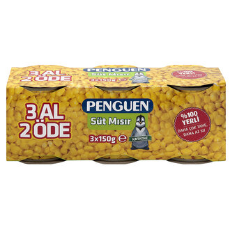 Penguen Süt Mısır 3X150 G