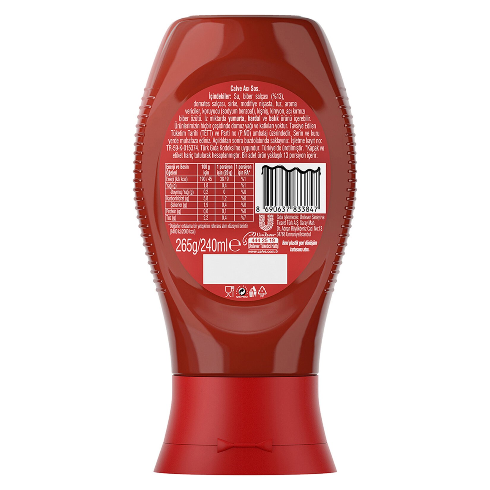 Calve Acı Sos 265 G - Görsel 5