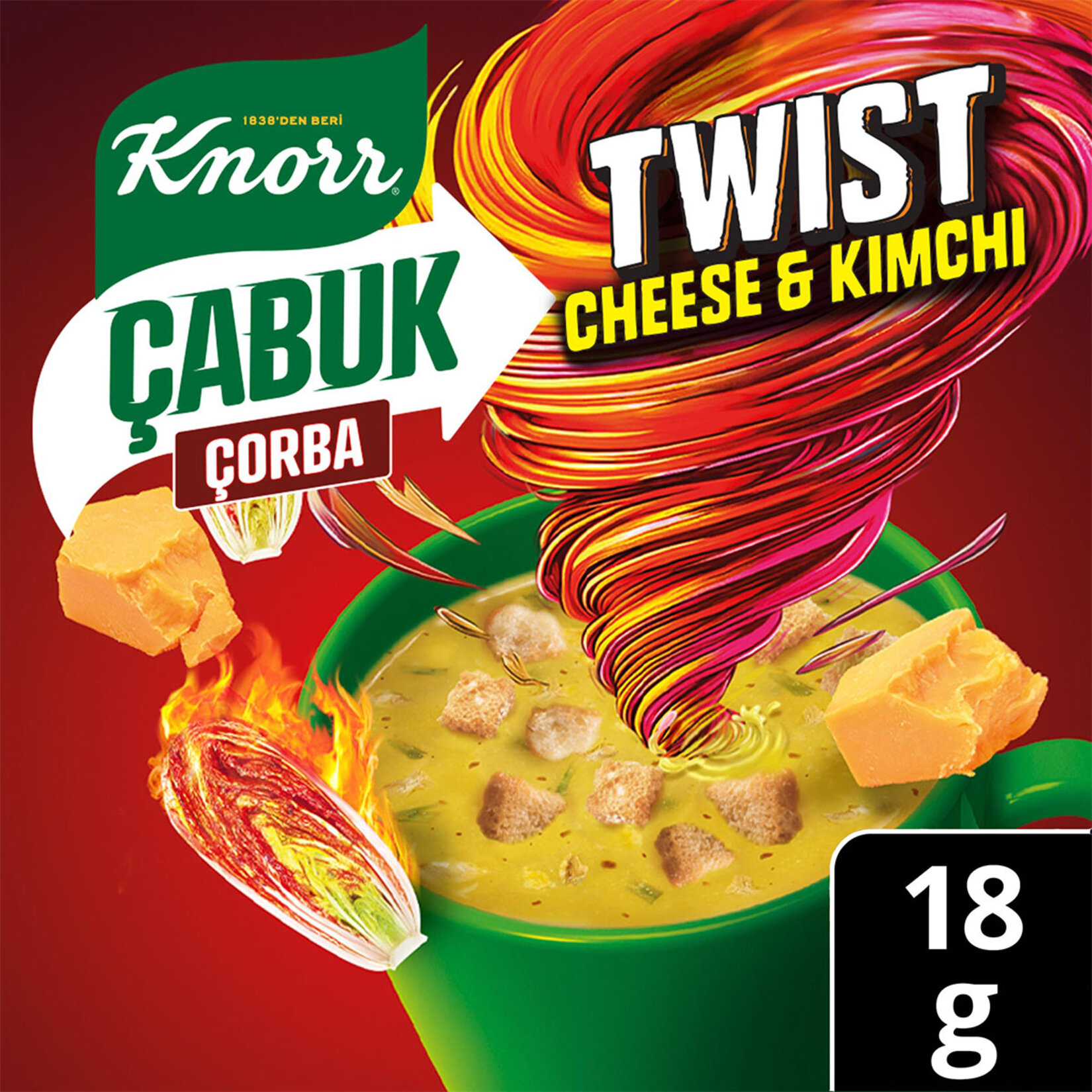 Knorr Çabuk Çorba Twist Cheese Kimchi 18 G - Görsel 2