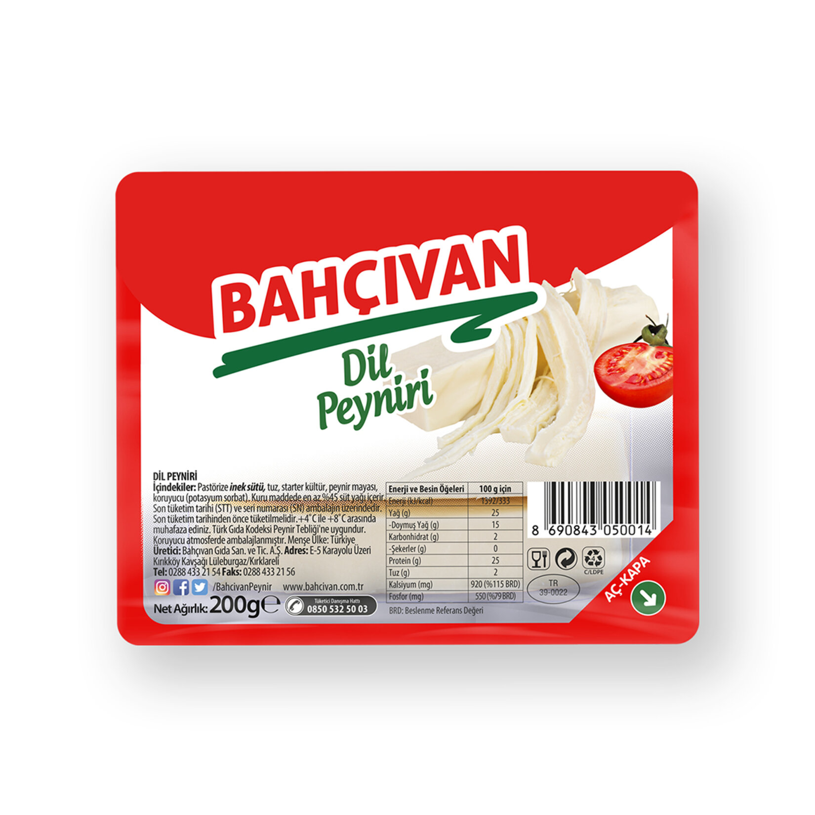 Bahçıvan Dil Peyniri 200 G - Görsel 1