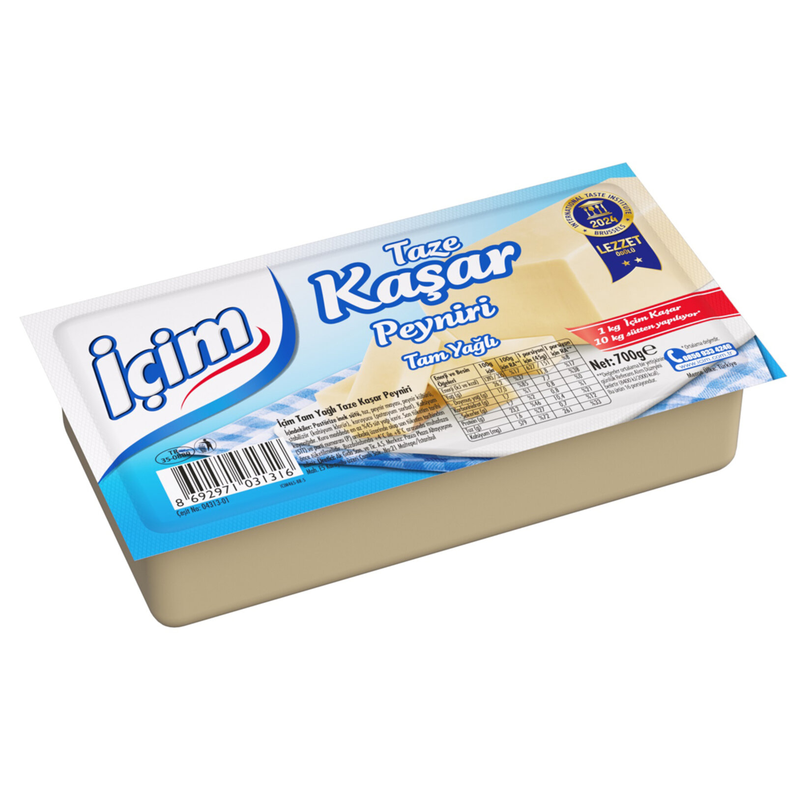 İçim Taze Kaşar Peyniri 700 G - Görsel 1