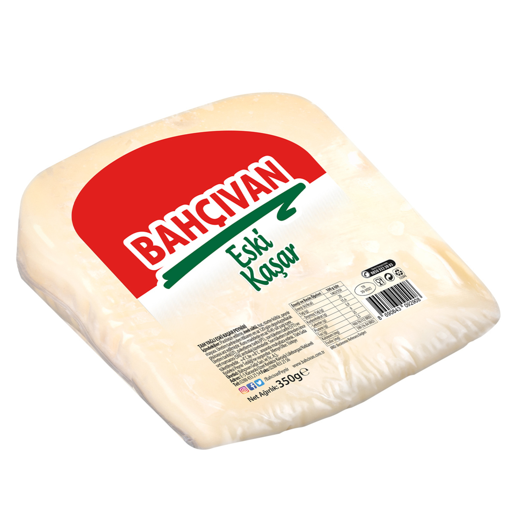 Bahçıvan Eski Kaşar Peyniri 350 G