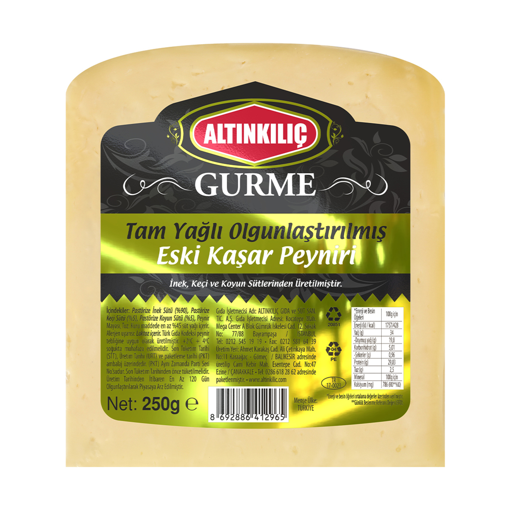 Altınkılıç Gurme Eski Kaşar 250 G