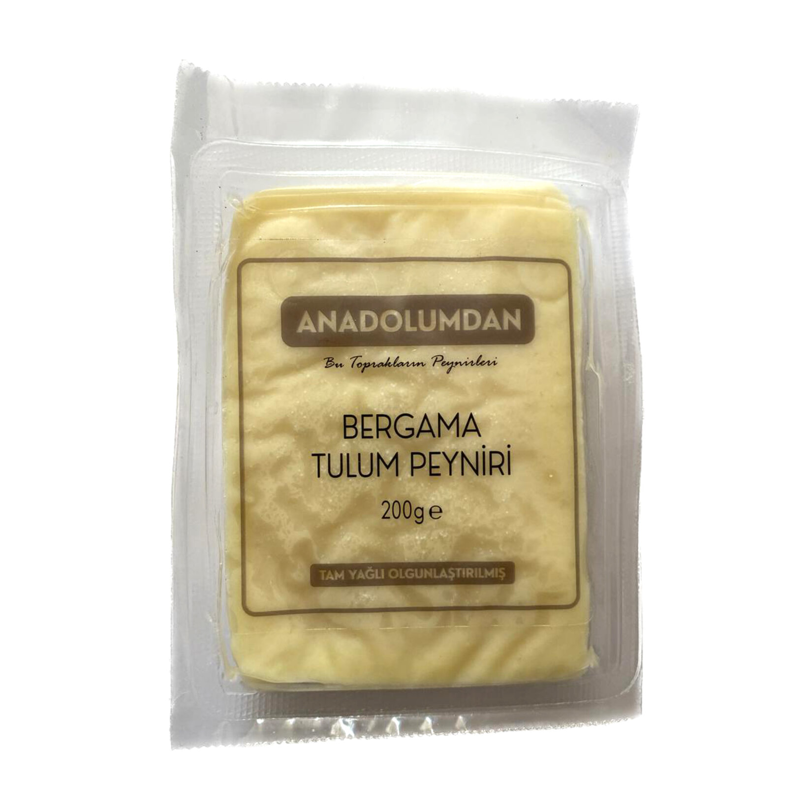 Anadolumdan Tam Yağlı Olgunlaştırılmış Bergama Tulum Peyniri 200 G - Görsel 1