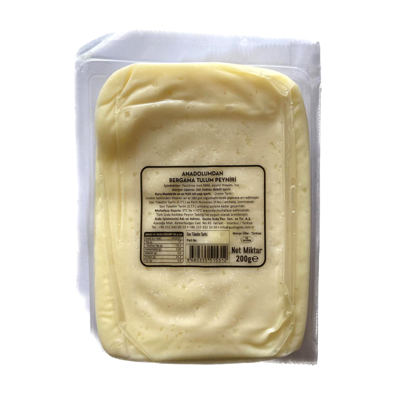Anadolumdan Tam Yağlı Olgunlaştırılmış Bergama Tulum Peyniri 200 G - Görsel 2