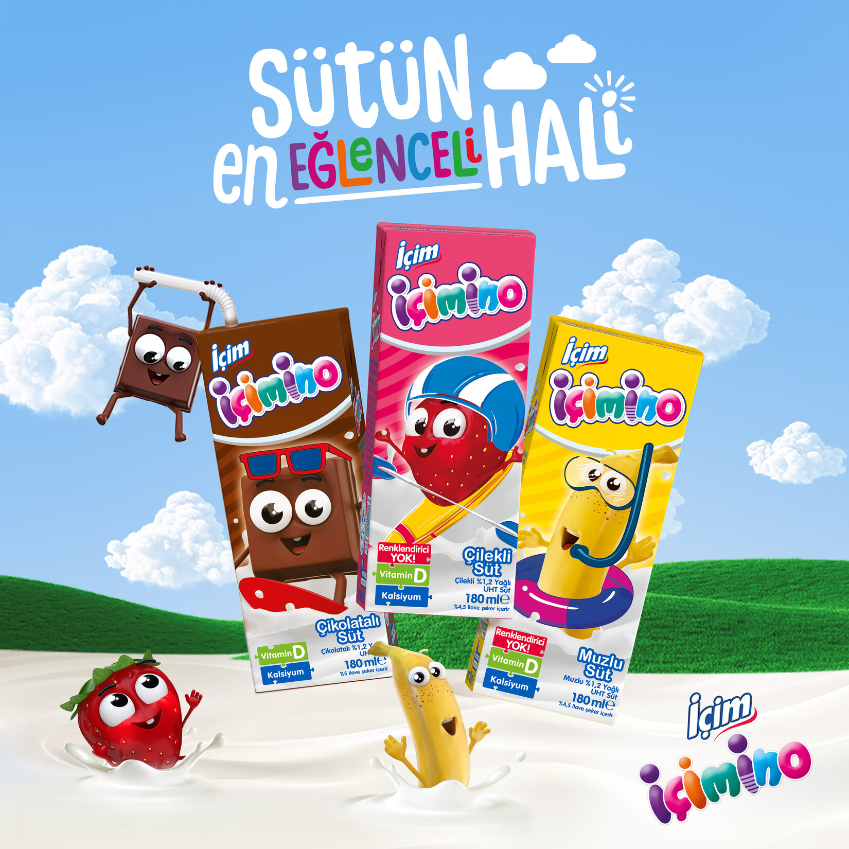 İçim İçimino Çikolatalı Süt 180 Ml - Görsel 2