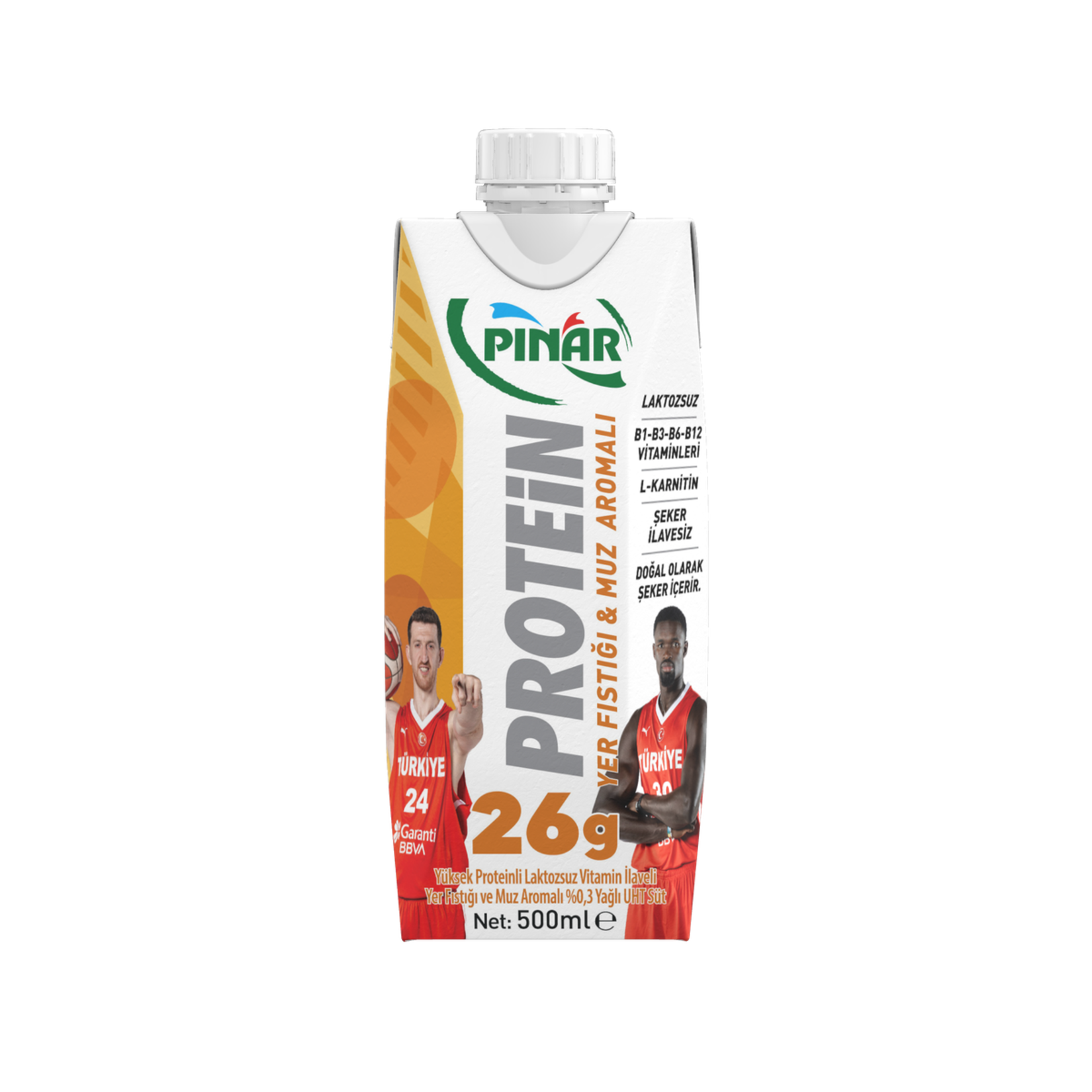 Pınar Protein Yer Fıstığı & Muz Aromalı Süt 500 ml - Görsel 1