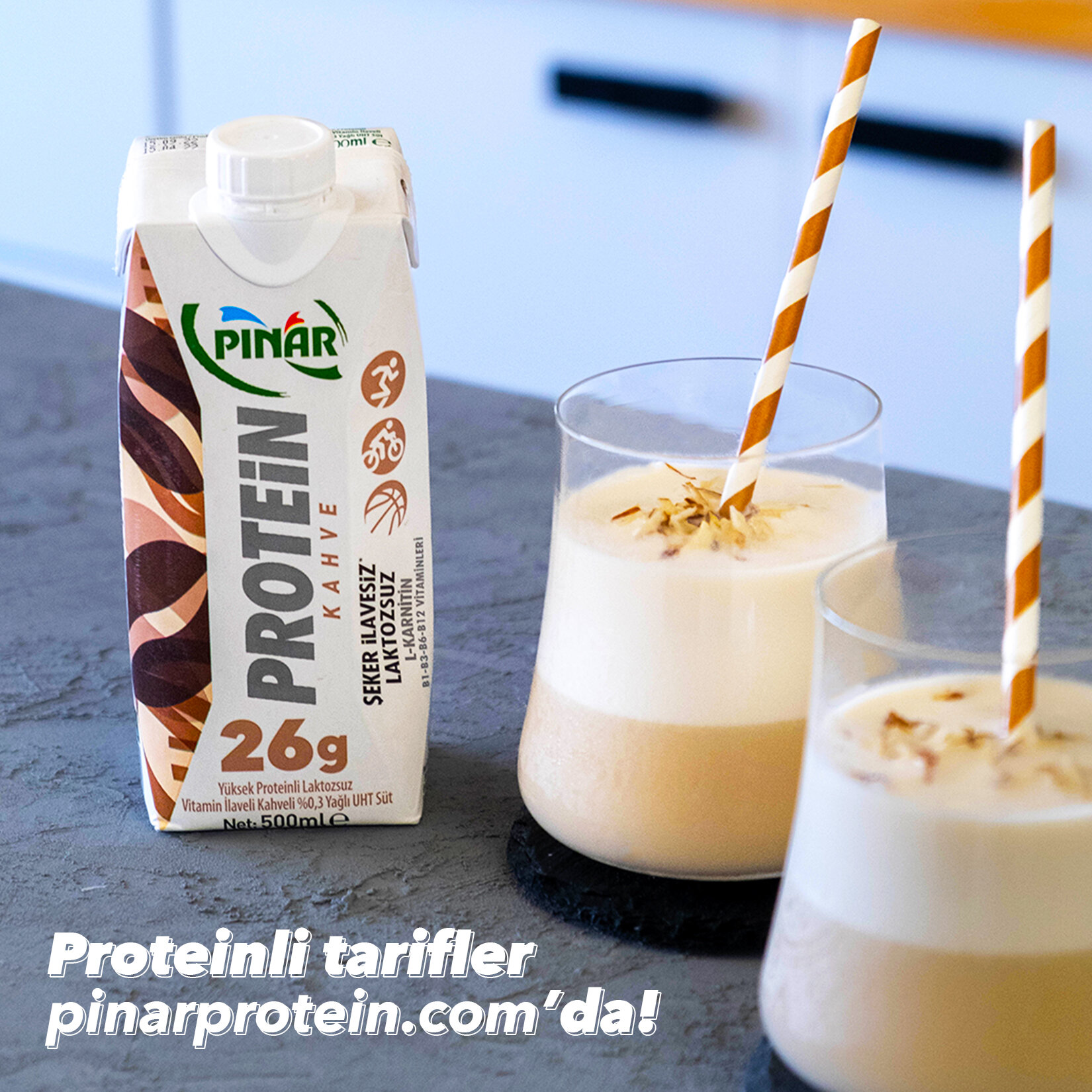 Pınar Protein Kahveli Süt 500 ml - Görsel 3