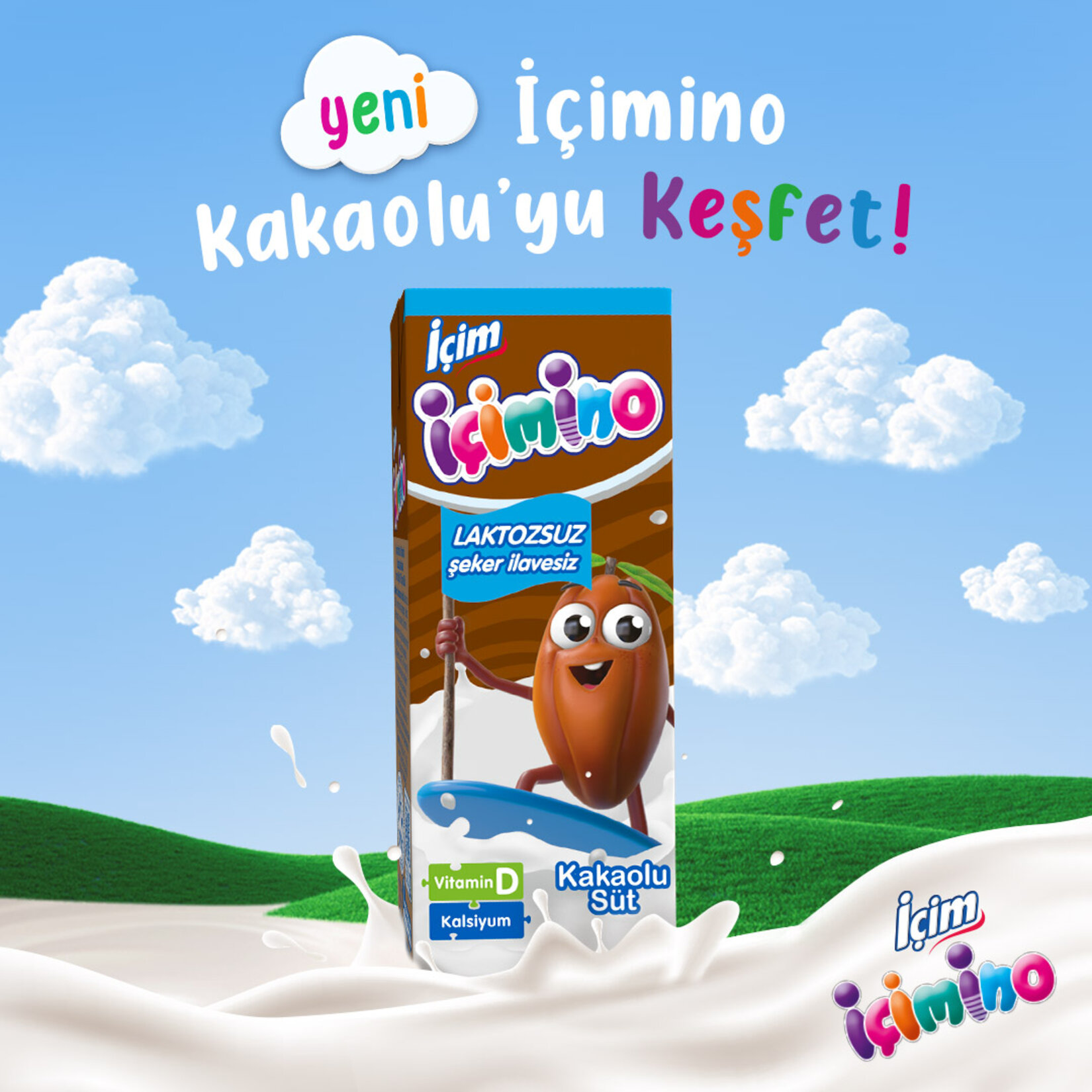 İçim İçimino Laktozsuz Kakaolu Süt 180 Ml - Görsel 2