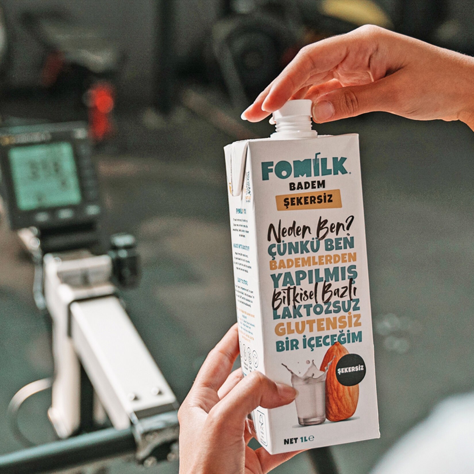 Fomilk Badem Şekersiz 1 L - Görsel 3
