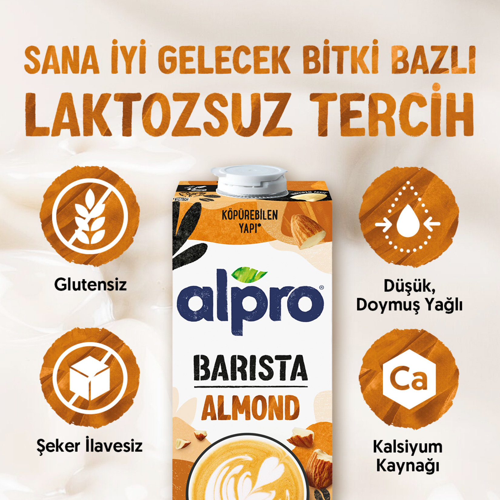 Alpro Barista Bademli İçecek 1 L - Görsel 3