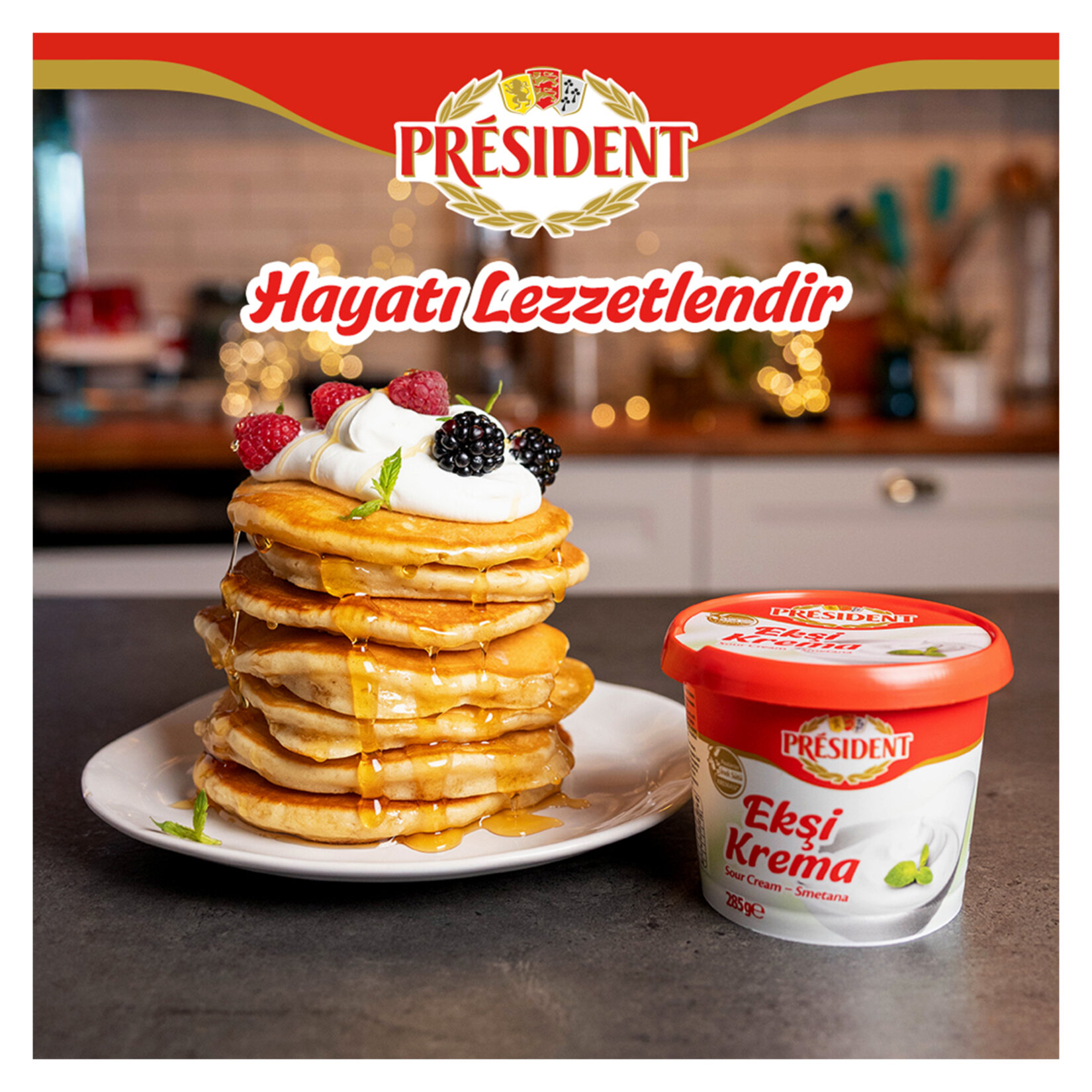 President Ekşi Krema Sour Cream Smetana 285 G - Görsel 3