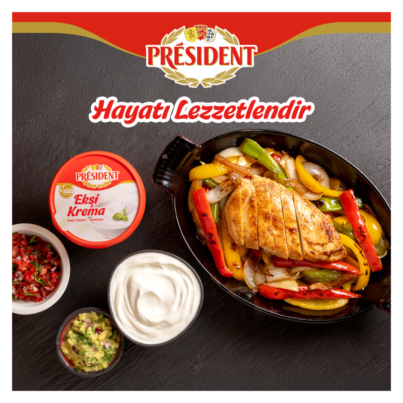 President Ekşi Krema Sour Cream Smetana 285 G - Görsel 4
