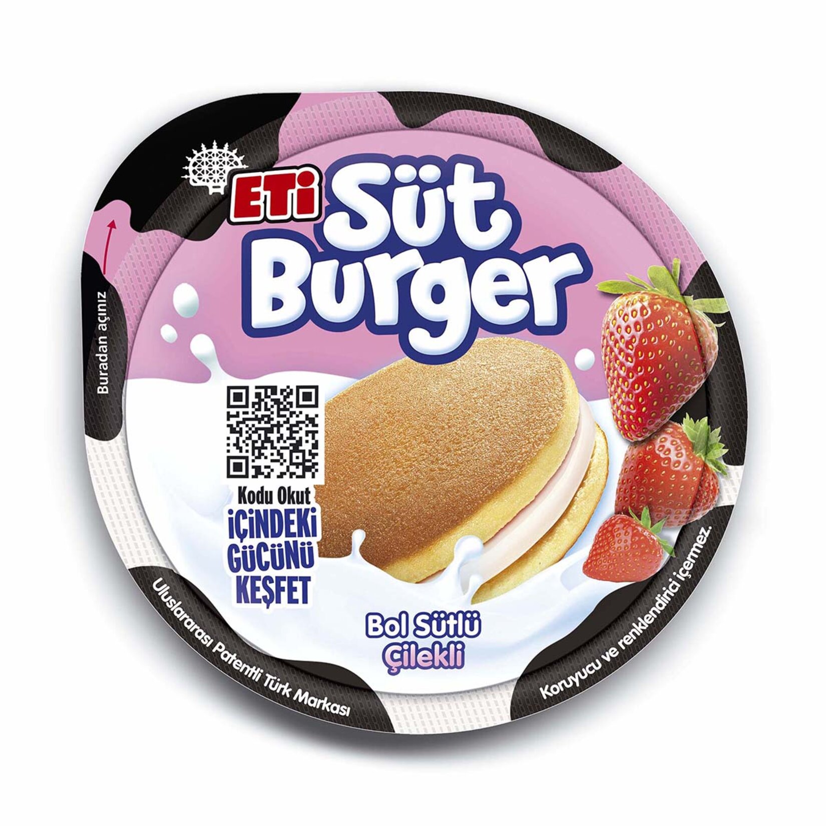 Eti Süt Burger Çilekli Krema Dolgulu Ballı Kek 35 G