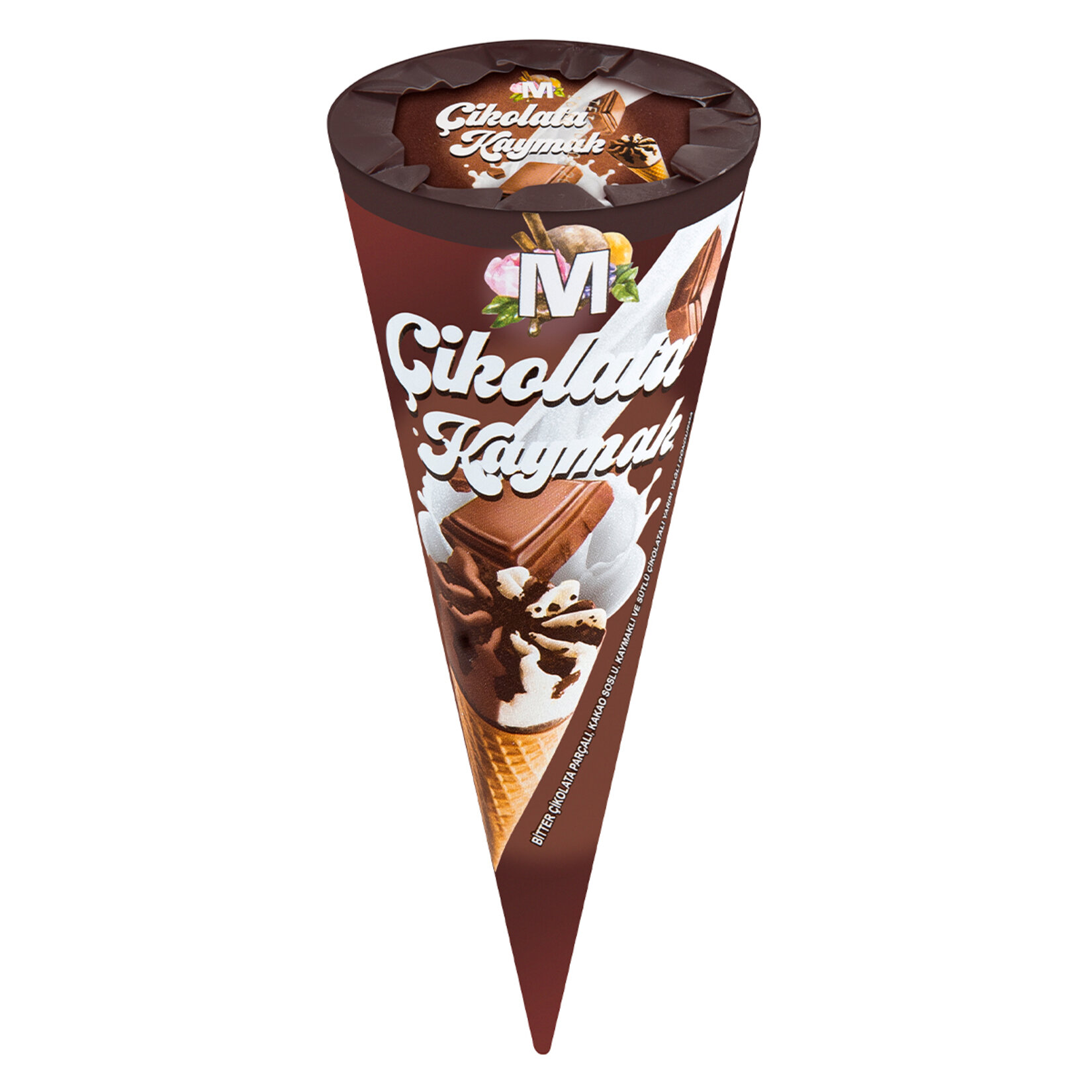 Migros Çikolata Kaymak Kornet Dondurma 120Ml - Görsel 1
